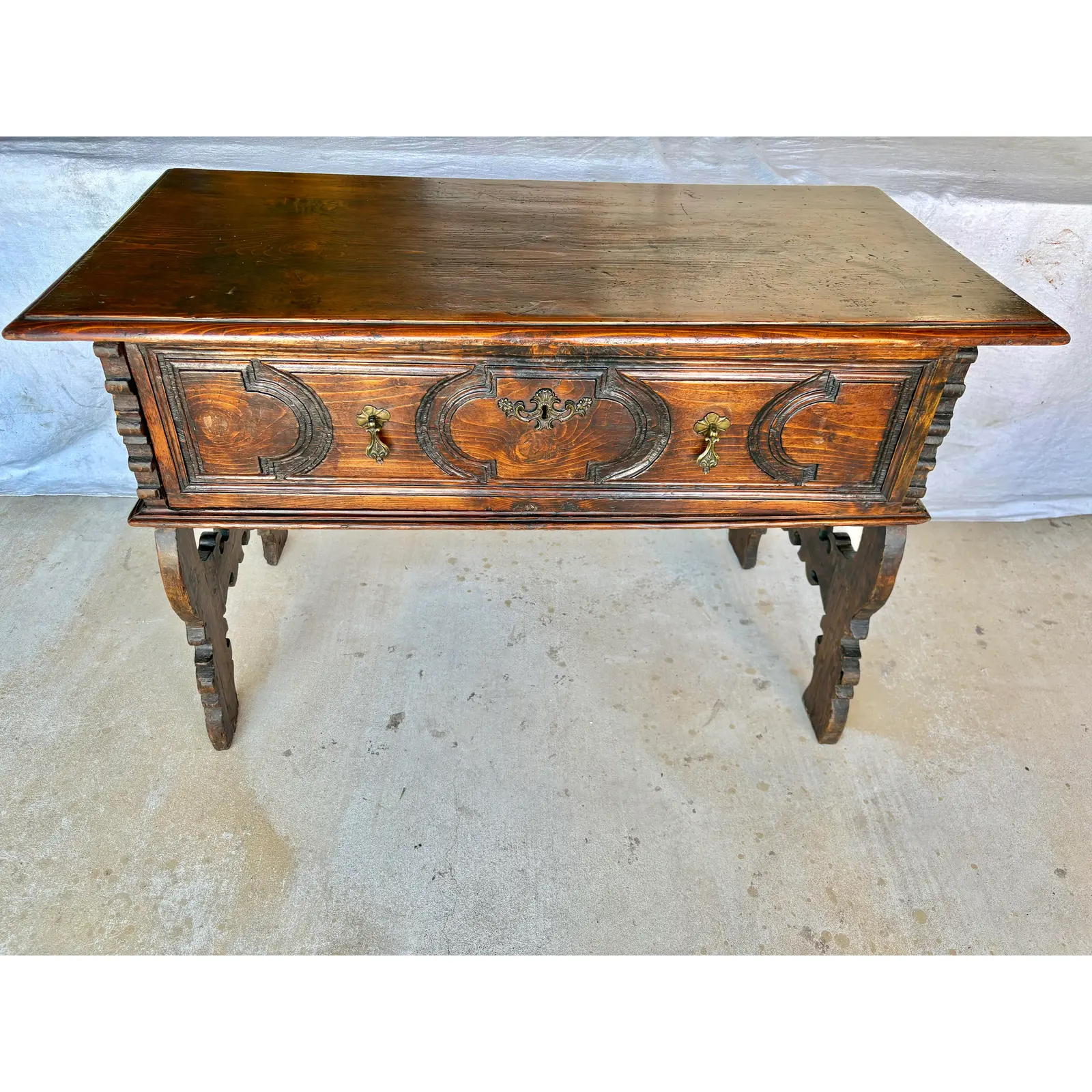 Late 19th Century Spanish Renaissance Revival Pine Side Table - Image 6