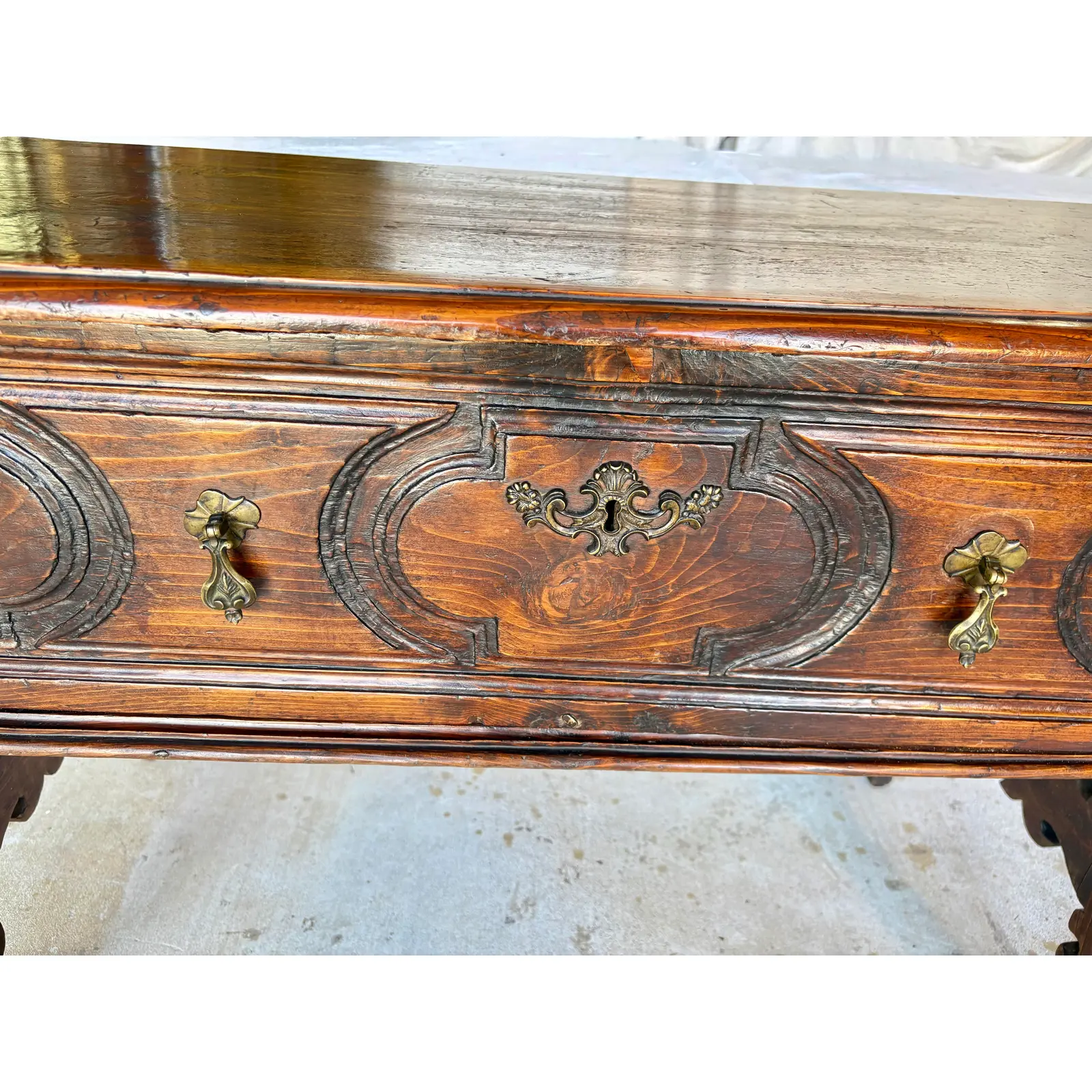 Late 19th Century Spanish Renaissance Revival Pine Side Table - Image 9