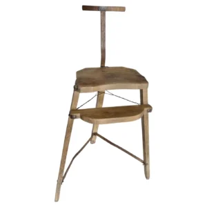 Late 19th Century French Wood and Iron Artist Work Chair