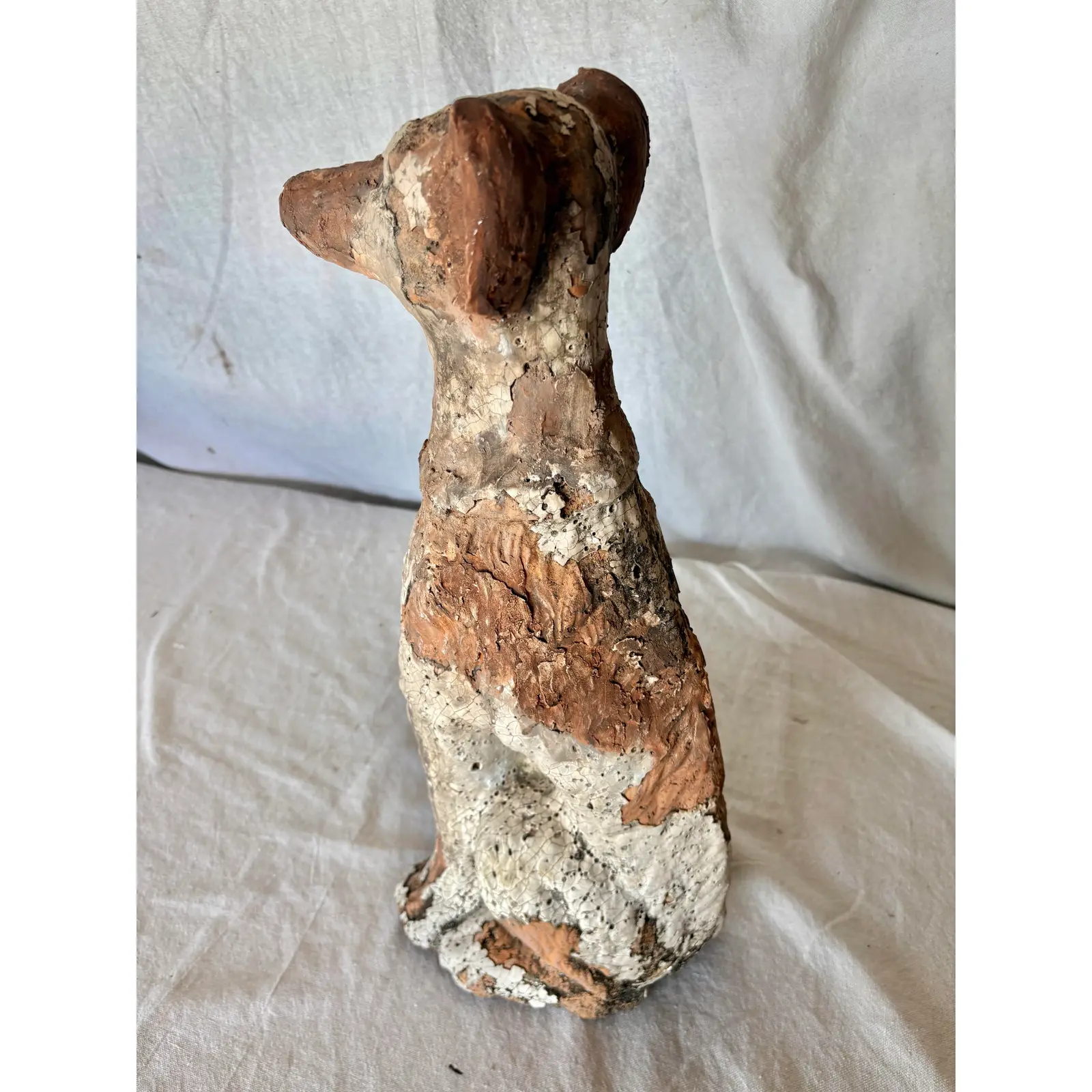 Early 20th Century Terracotta Dog Garden Statue - Image 11