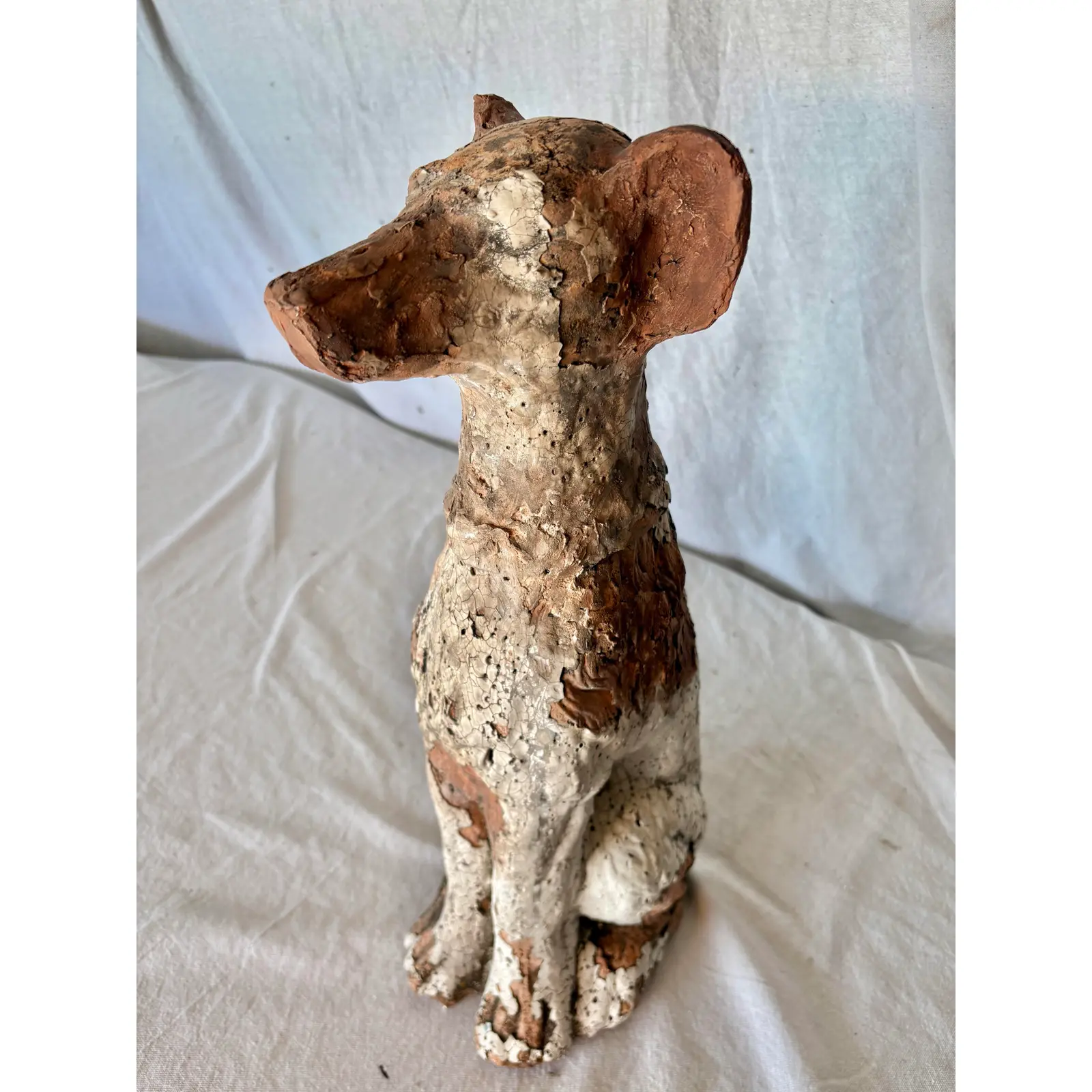 Early 20th Century Terracotta Dog Garden Statue - Image 4
