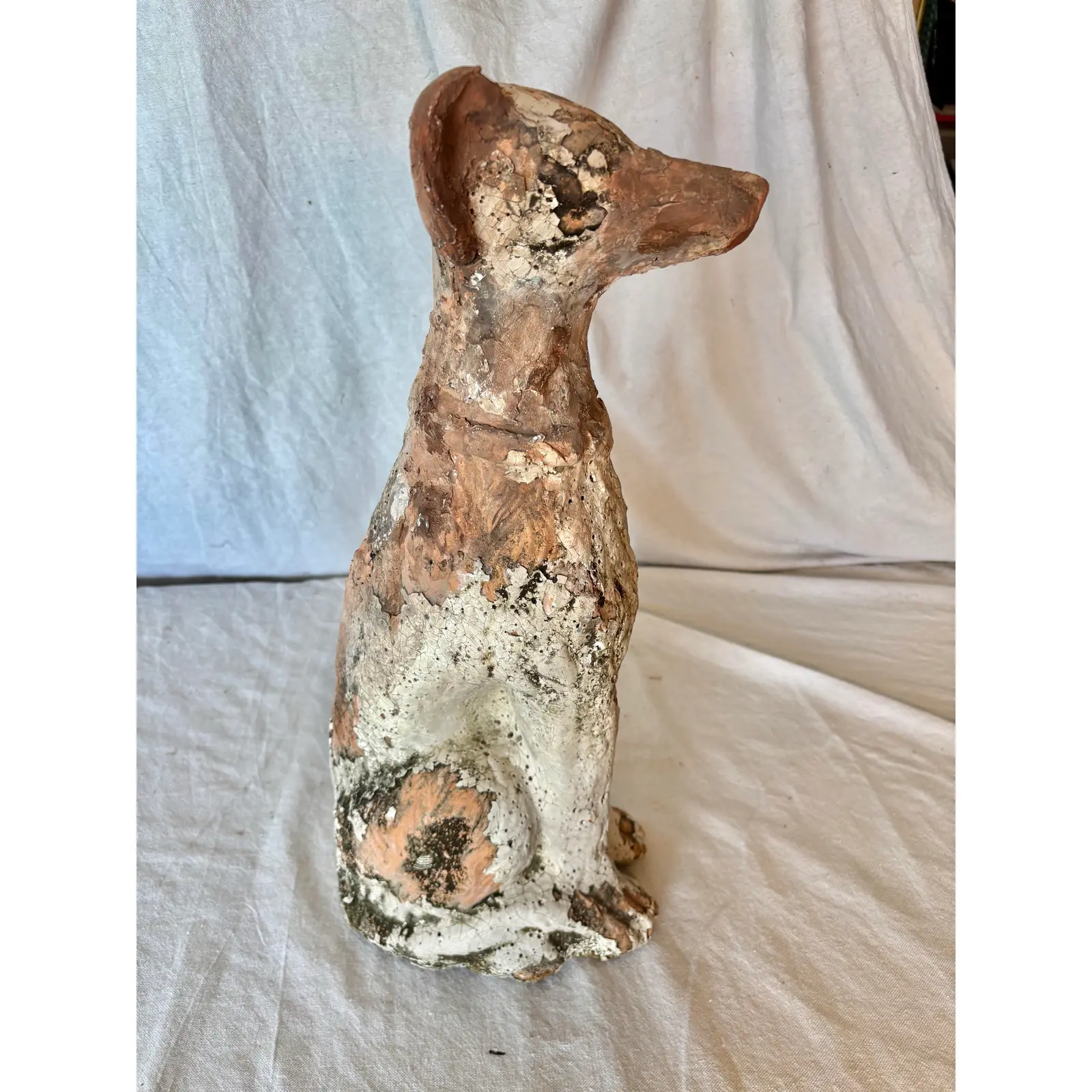 Early 20th Century Terracotta Dog Garden Statue - Image 5
