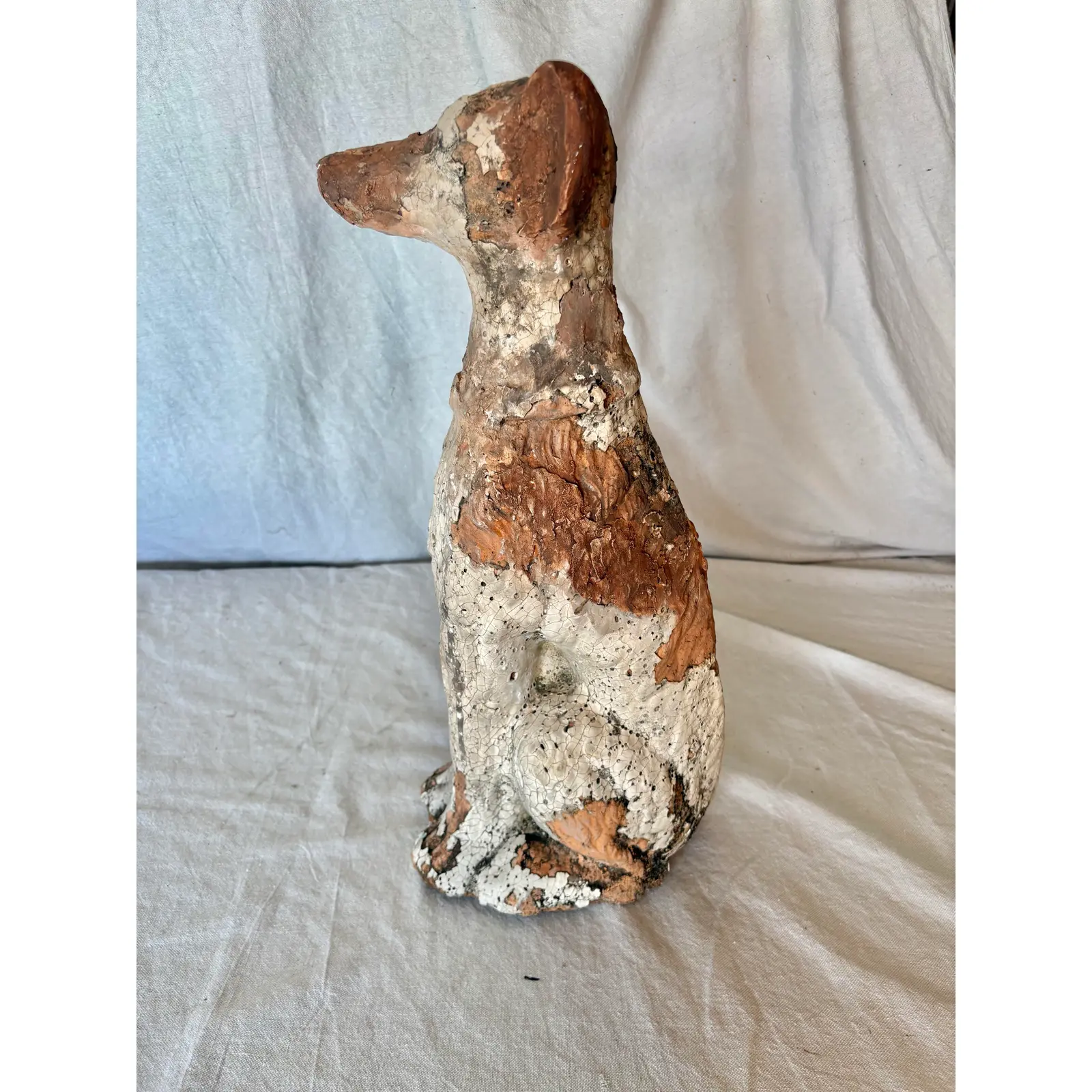 Early 20th Century Terracotta Dog Garden Statue - Image 7