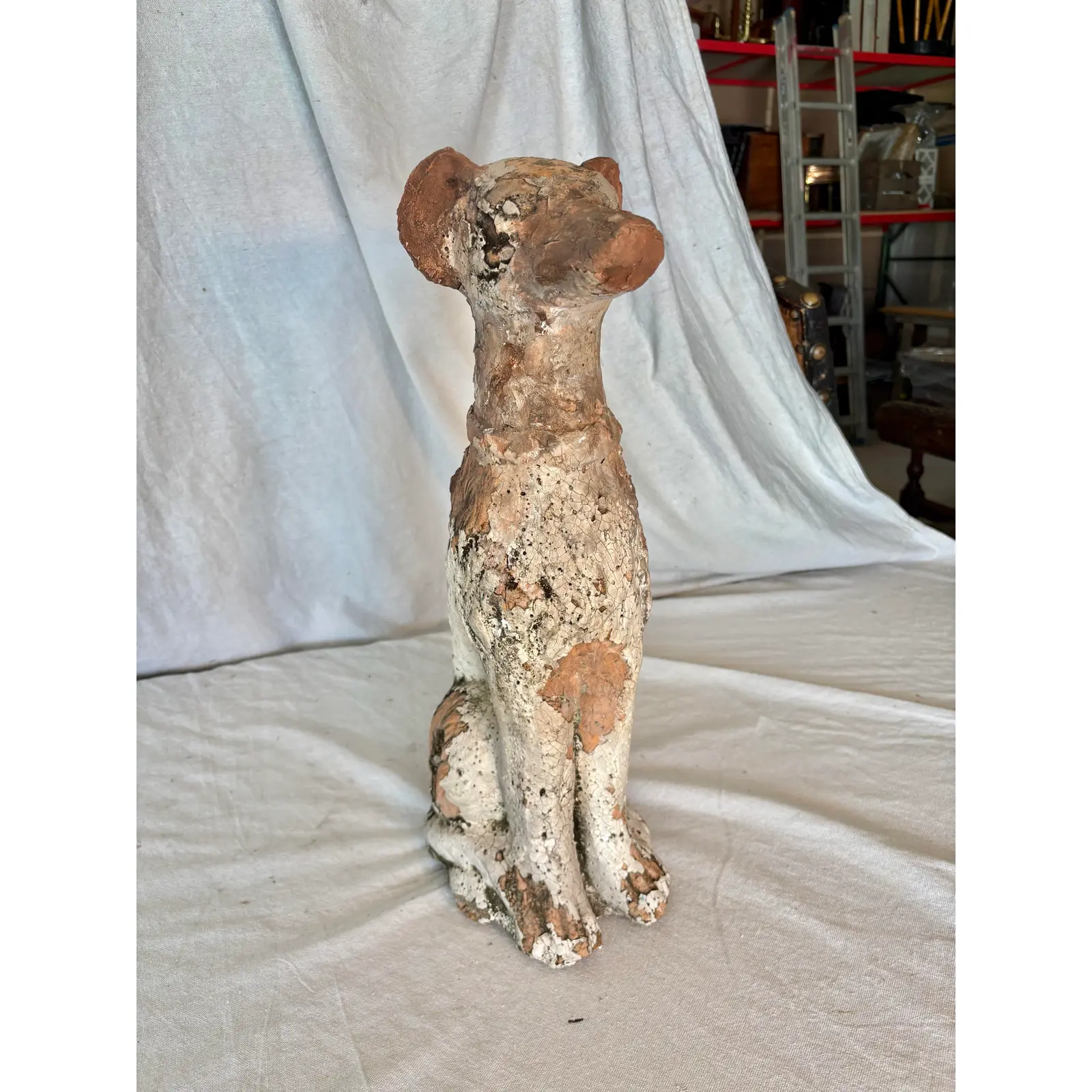 Early 20th Century Terracotta Dog Garden Statue - Image 8