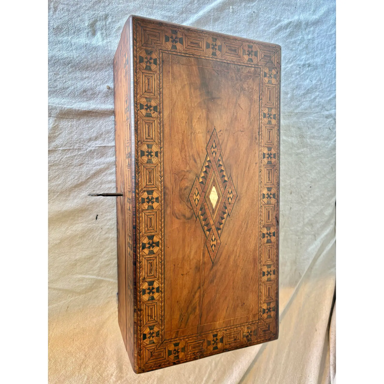19th Century English Walnut Tunbridge Ware Writing Box - Image 5
