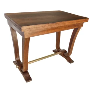 Early 20th Century French Walnut Art Deco Swivel Top Table