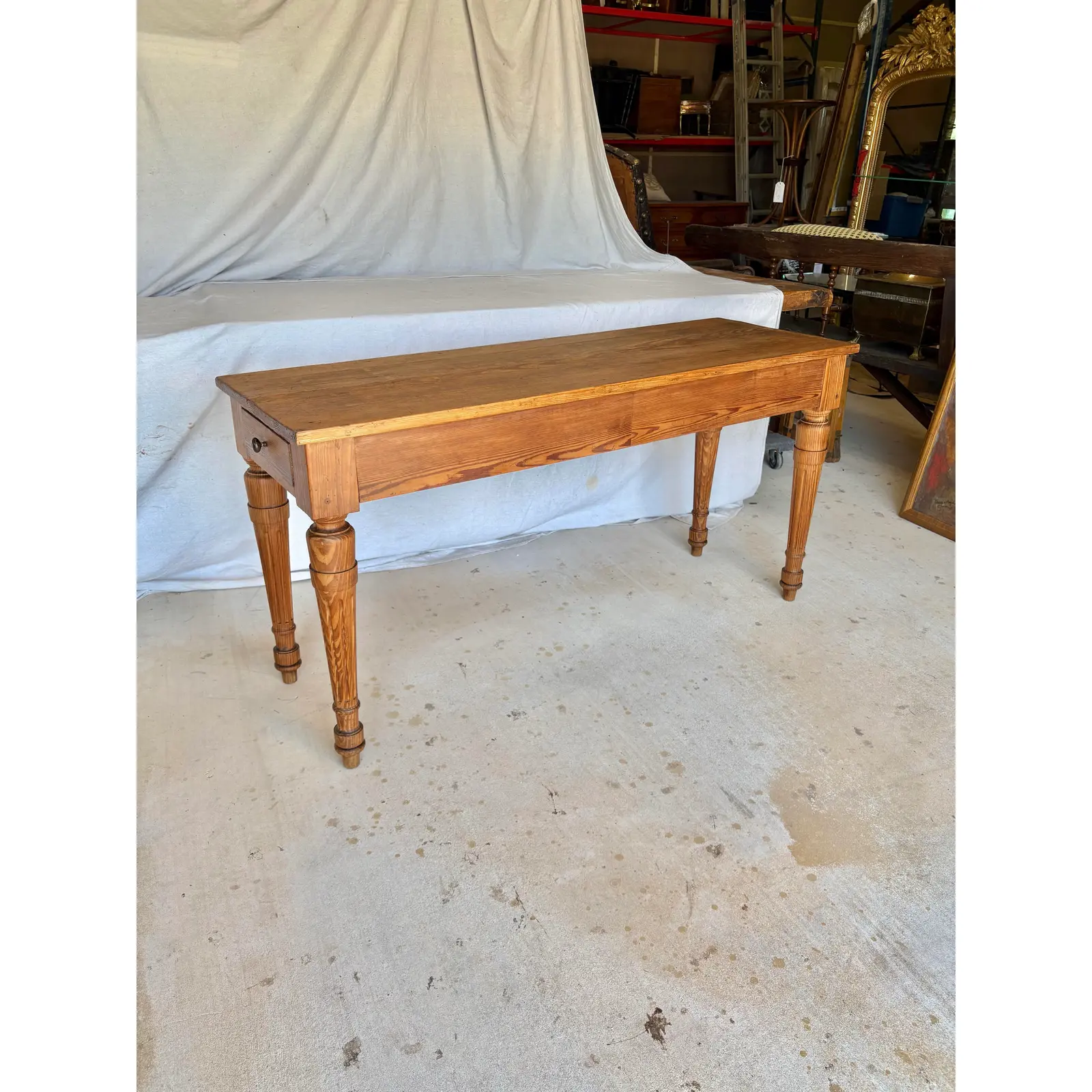 Late 19th Century French Pine Console Table - Image 2