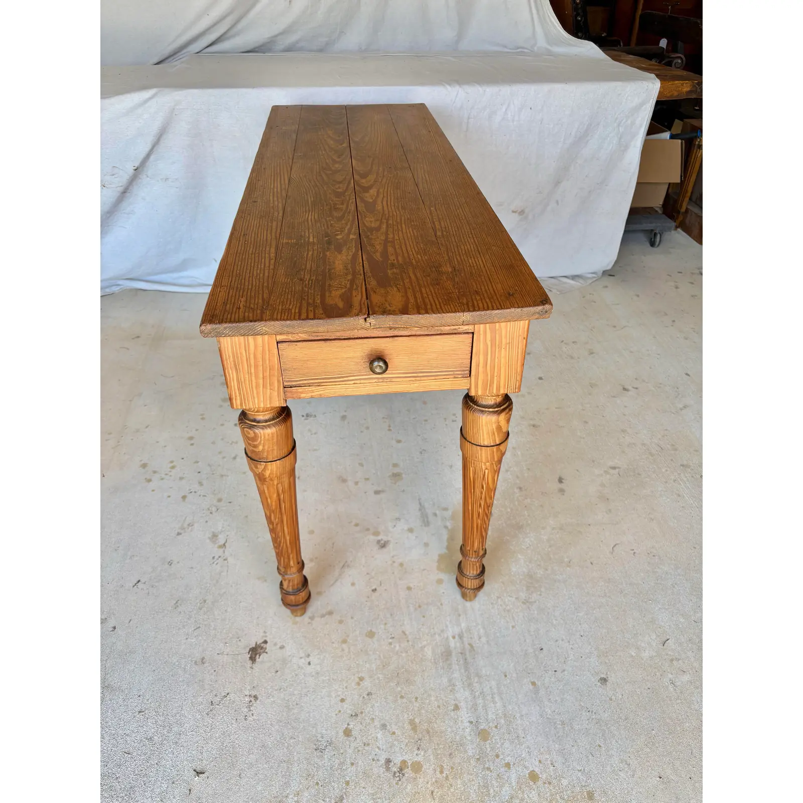 Late 19th Century French Pine Console Table - Image 11