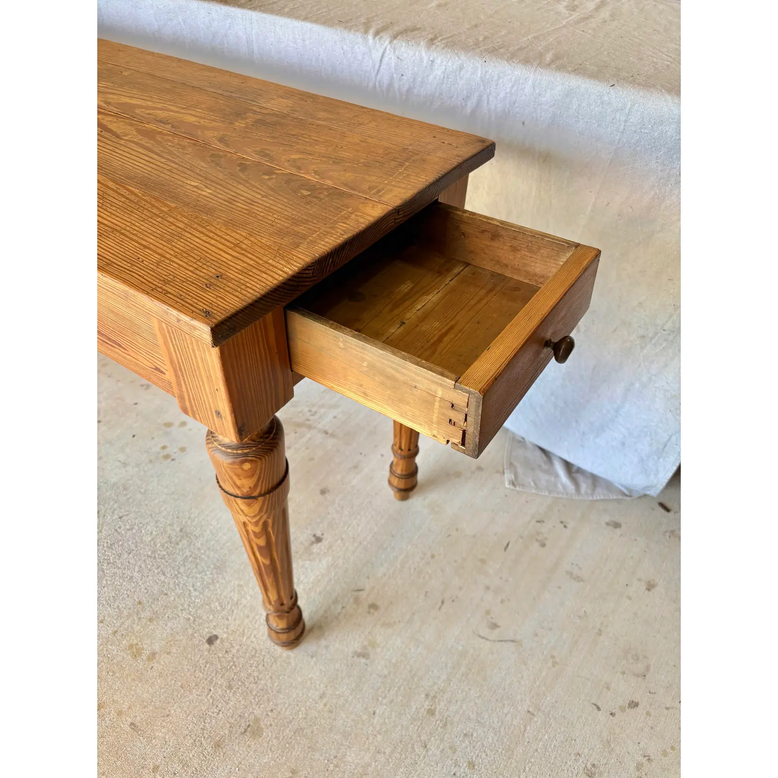 Late 19th Century French Pine Console Table - Image 6