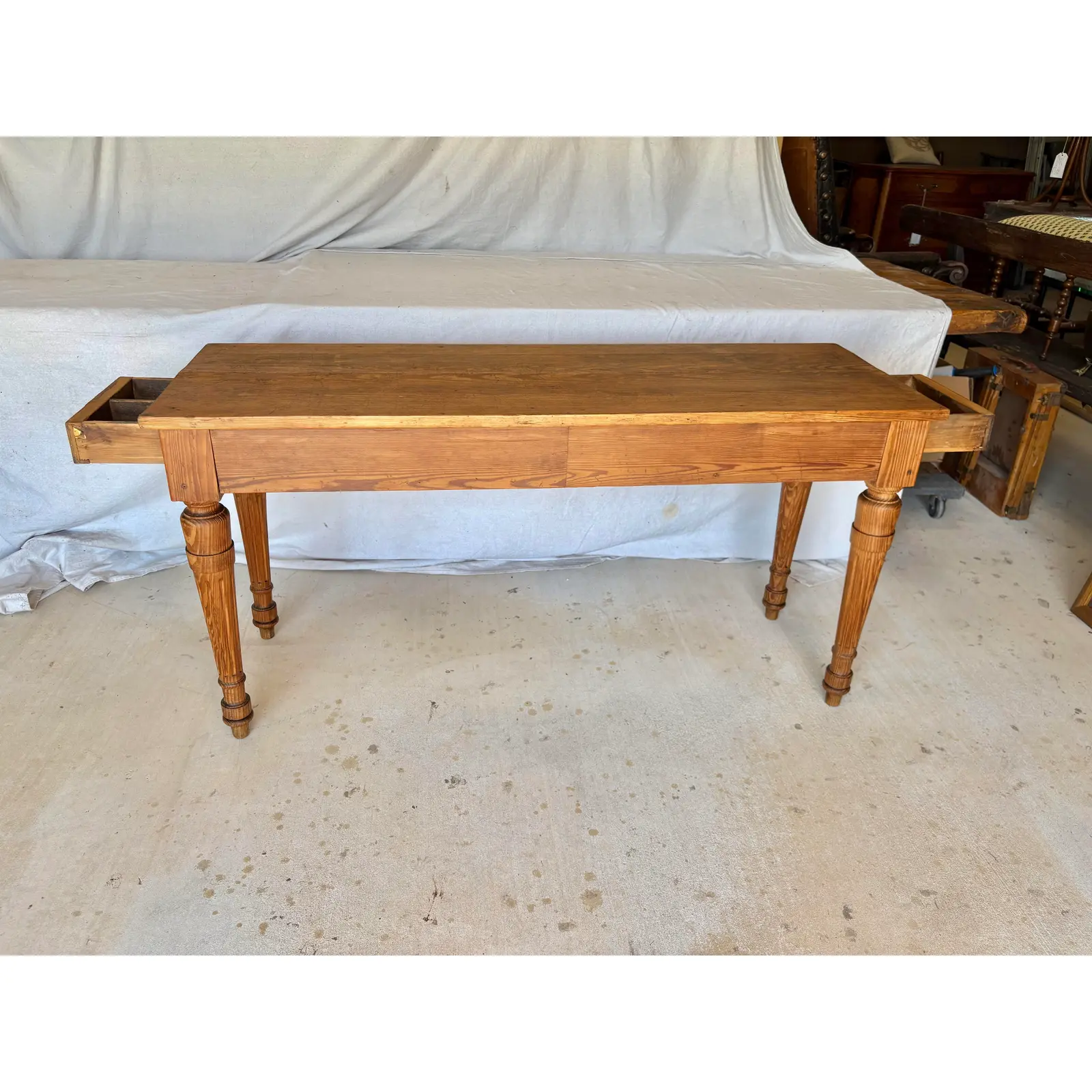 Late 19th Century French Pine Console Table - Image 7