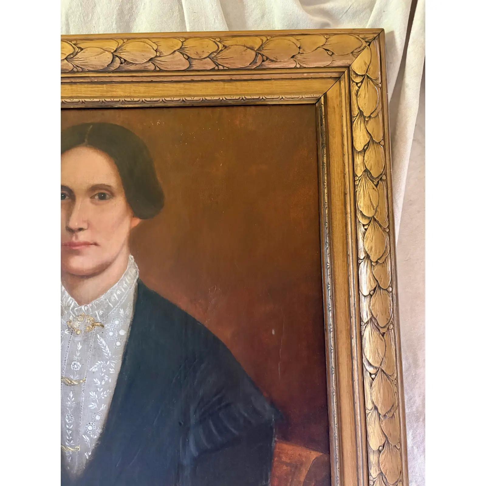 Late 19th Century French Oil on Canvas Portrait of a Woman - Image 12