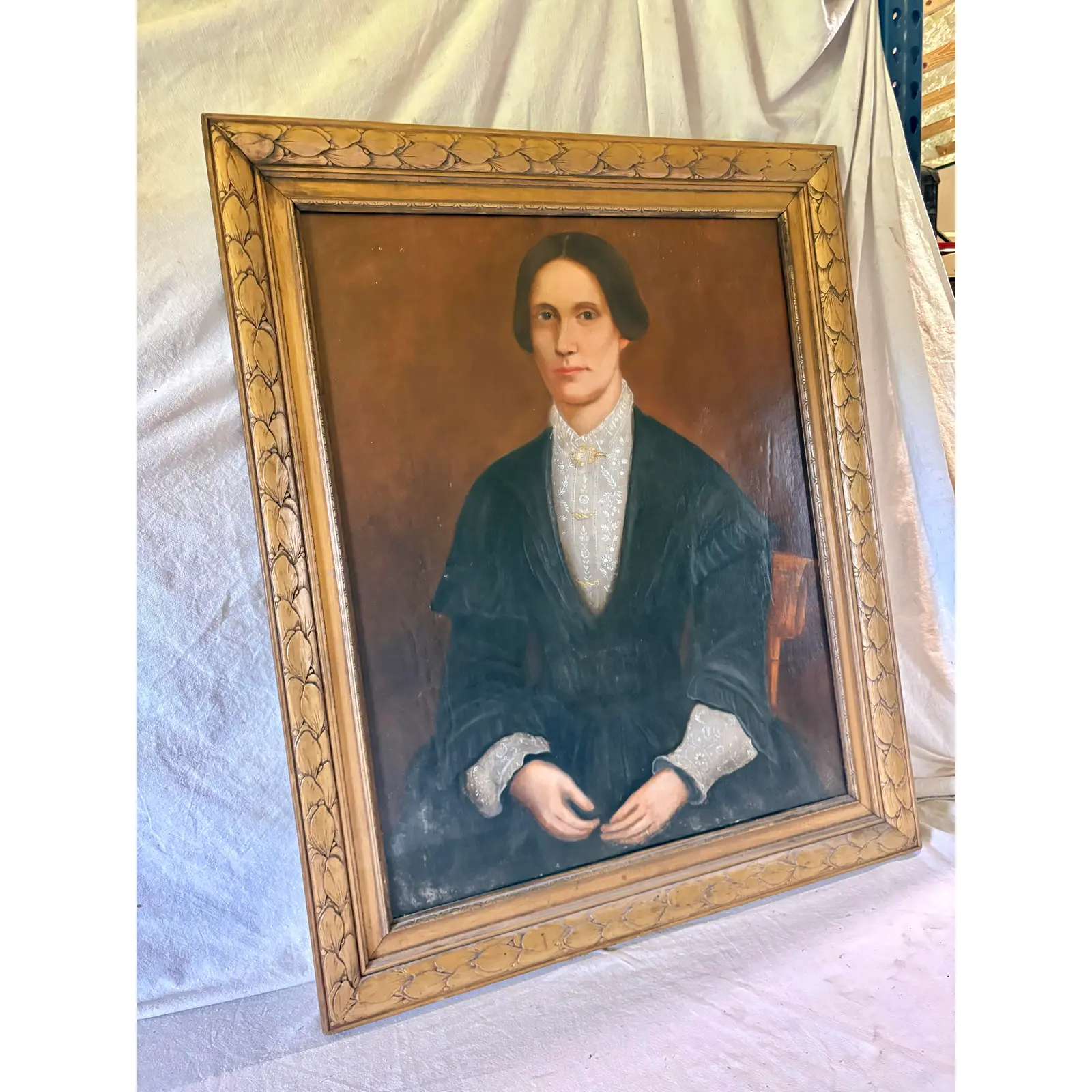 Late 19th Century French Oil on Canvas Portrait of a Woman - Image 3