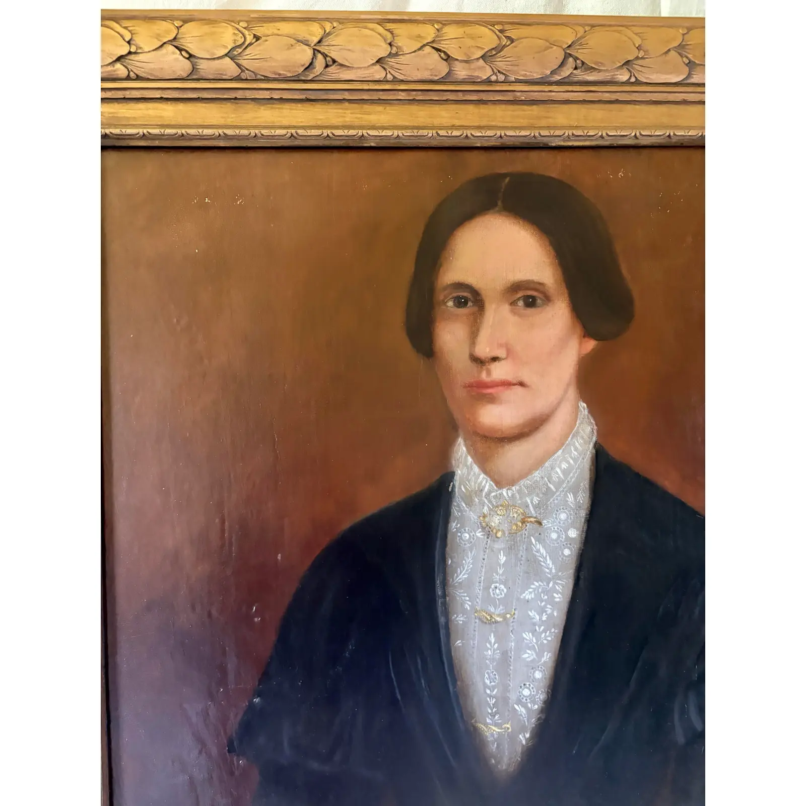 Late 19th Century French Oil on Canvas Portrait of a Woman - Image 4