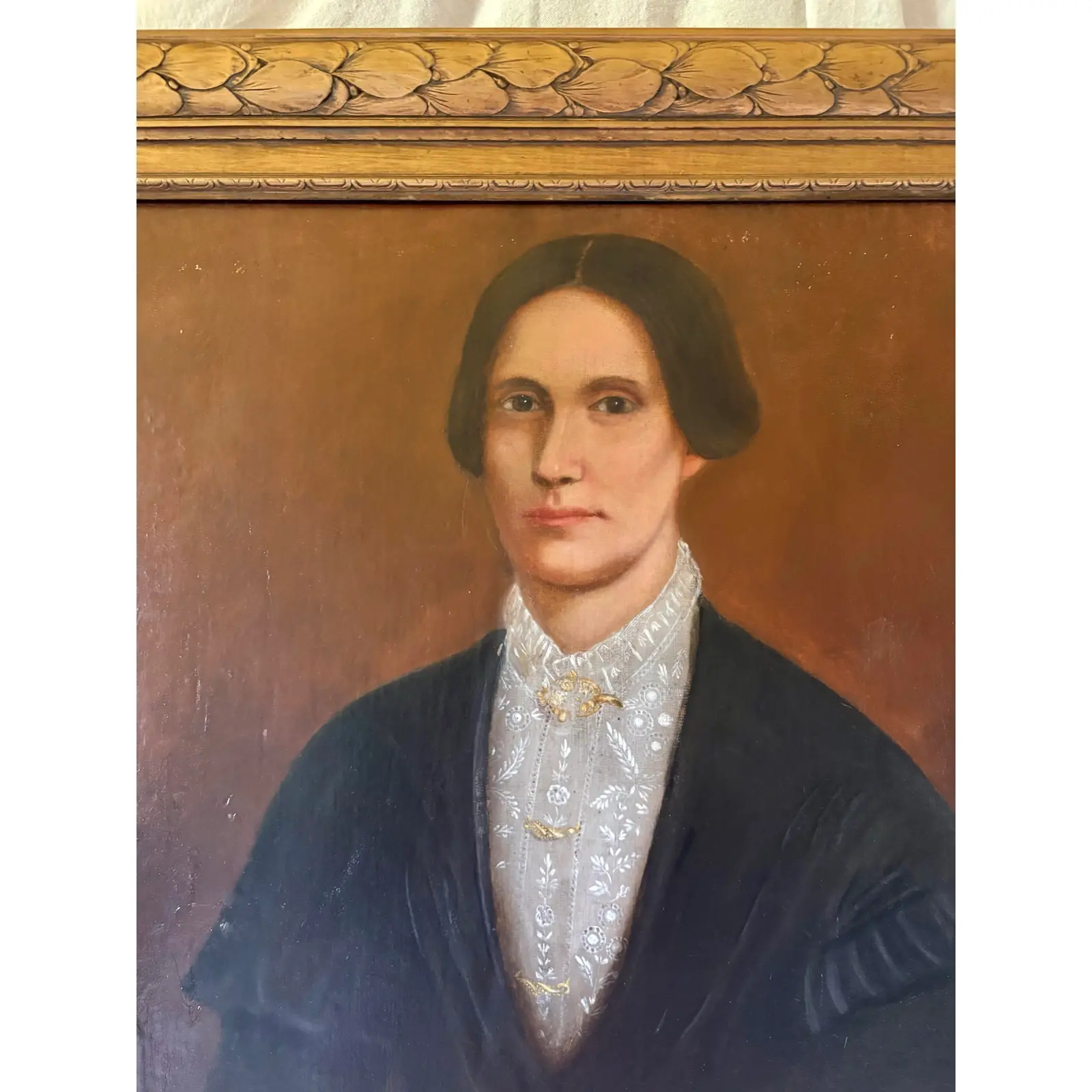 Late 19th Century French Oil on Canvas Portrait of a Woman - Image 5