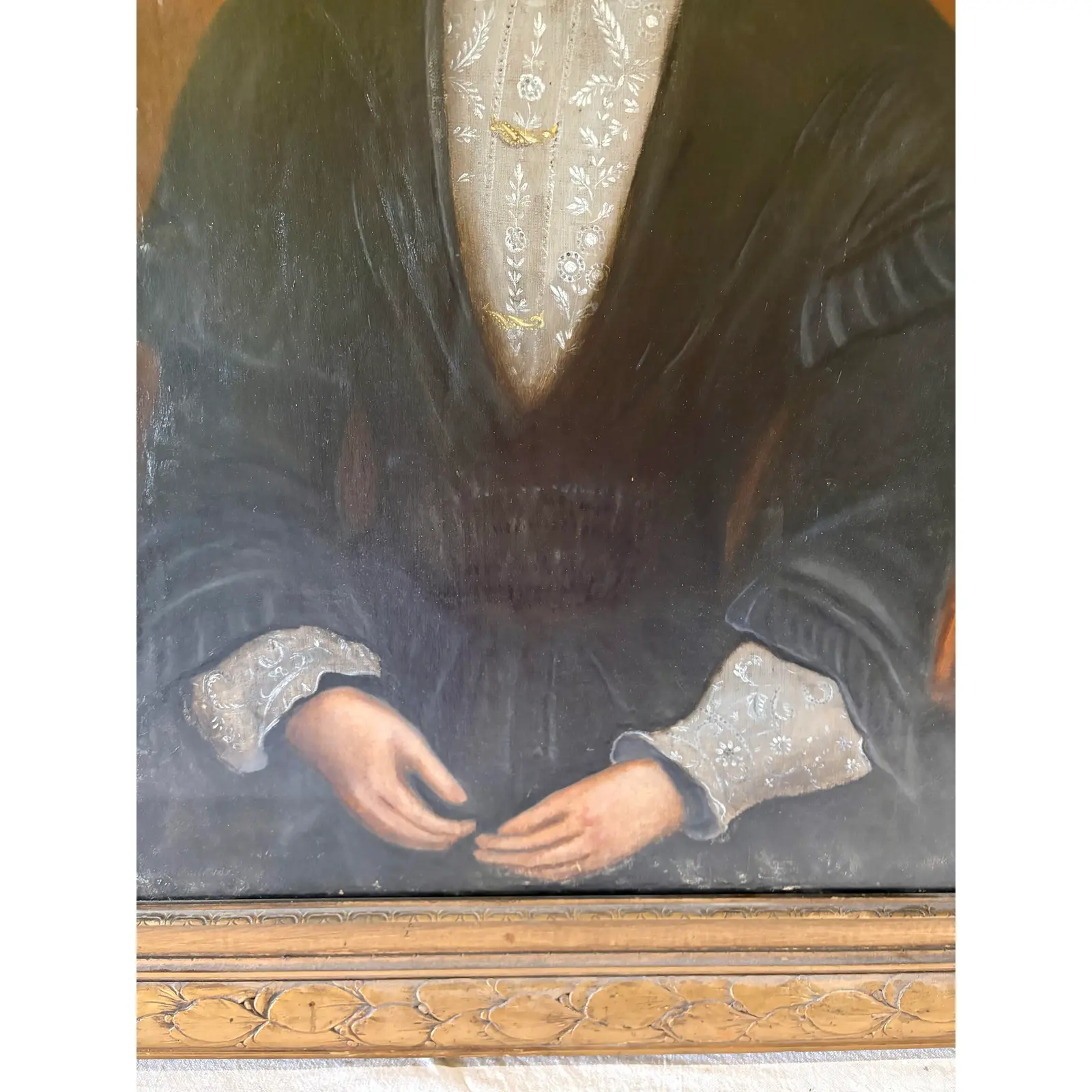 Late 19th Century French Oil on Canvas Portrait of a Woman - Image 9
