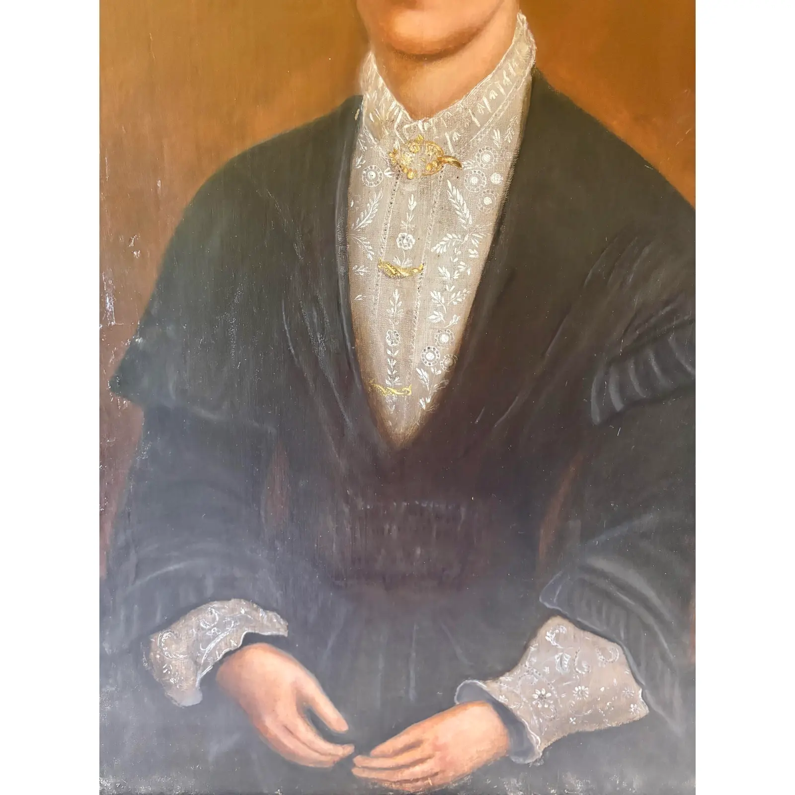 Late 19th Century French Oil on Canvas Portrait of a Woman - Image 10