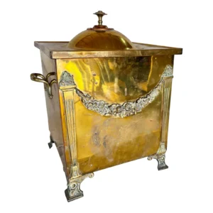Early 20th Century English Brass Fireplace Box