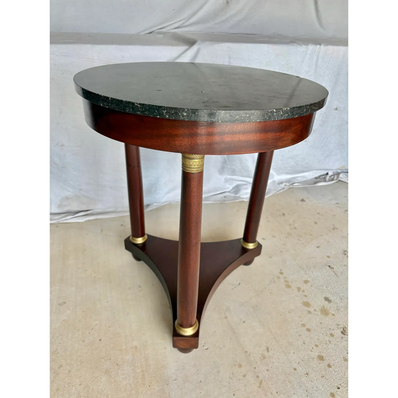 Early 20th Century French Walnut Empire Style Side Table - Image 13