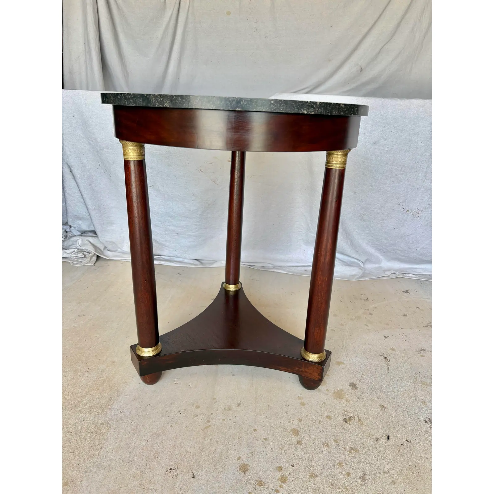 Early 20th Century French Walnut Empire Style Side Table - Image 4
