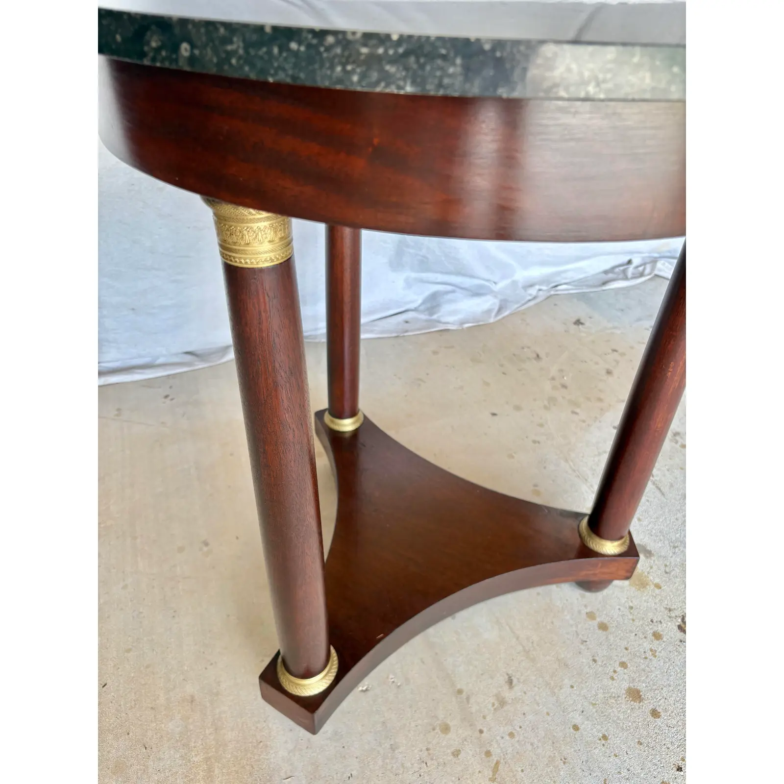Early 20th Century French Walnut Empire Style Side Table - Image 6