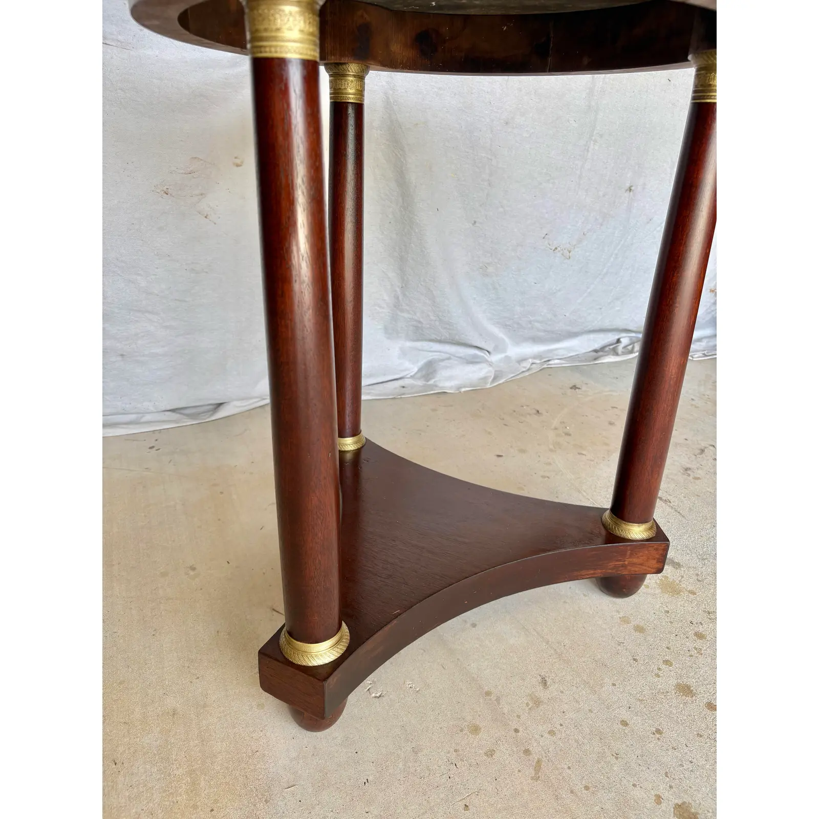 Early 20th Century French Walnut Empire Style Side Table - Image 7