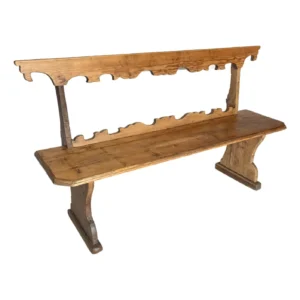 19th Century Italian Pine Frattino Design Bench