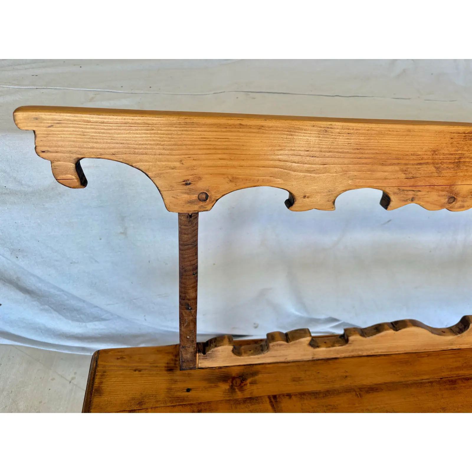 19th Century Italian Pine Frattino Design Bench - Image 9