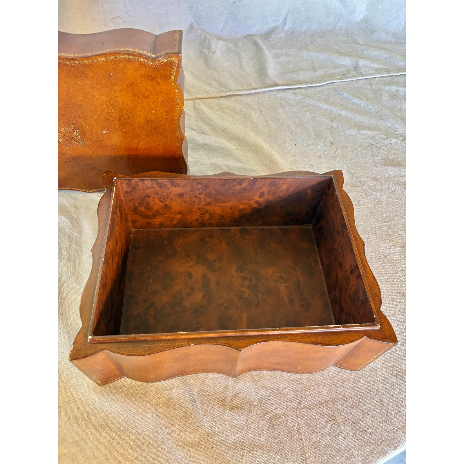 20th Century Italian Embossed Leather Box - Image 12