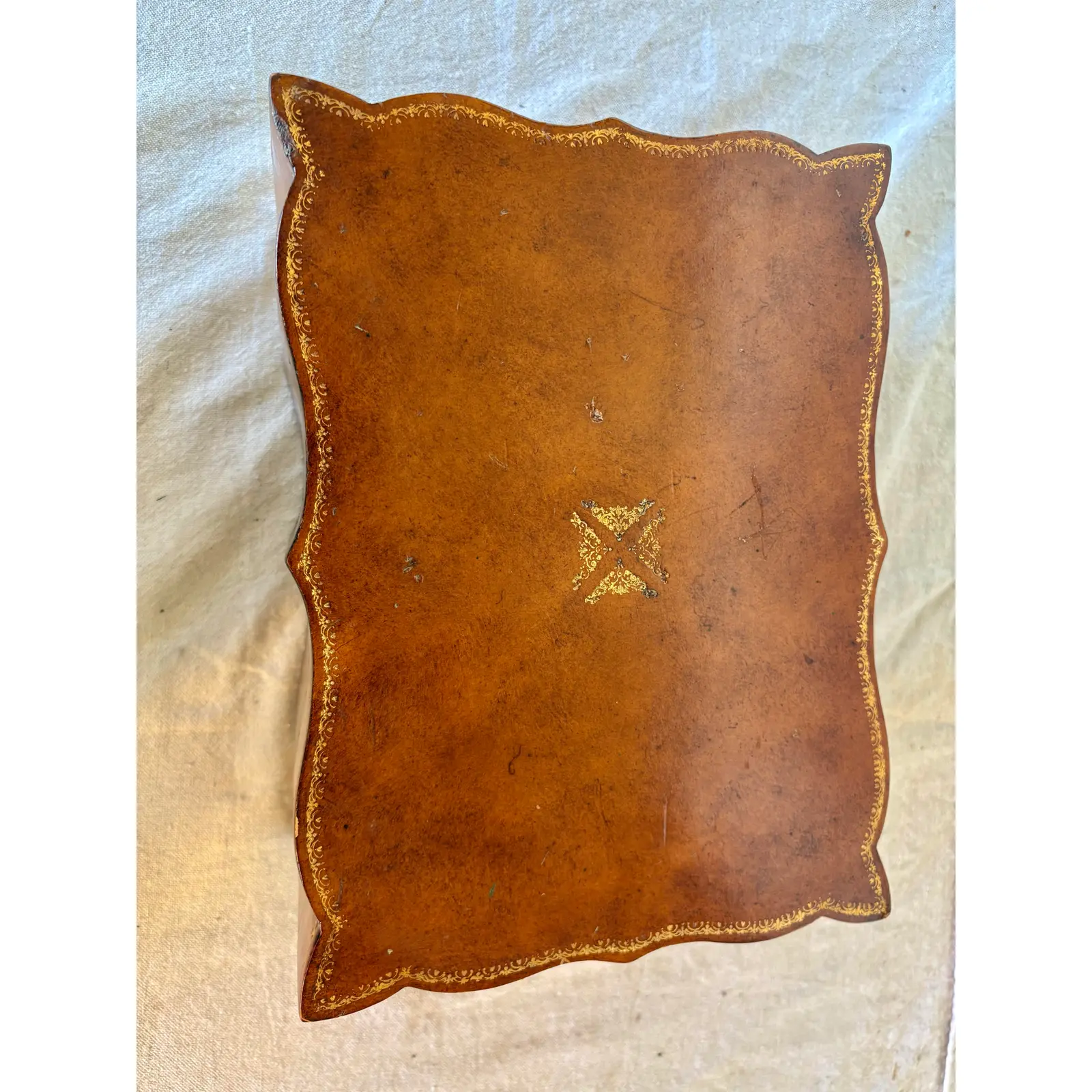 20th Century Italian Embossed Leather Box - Image 6