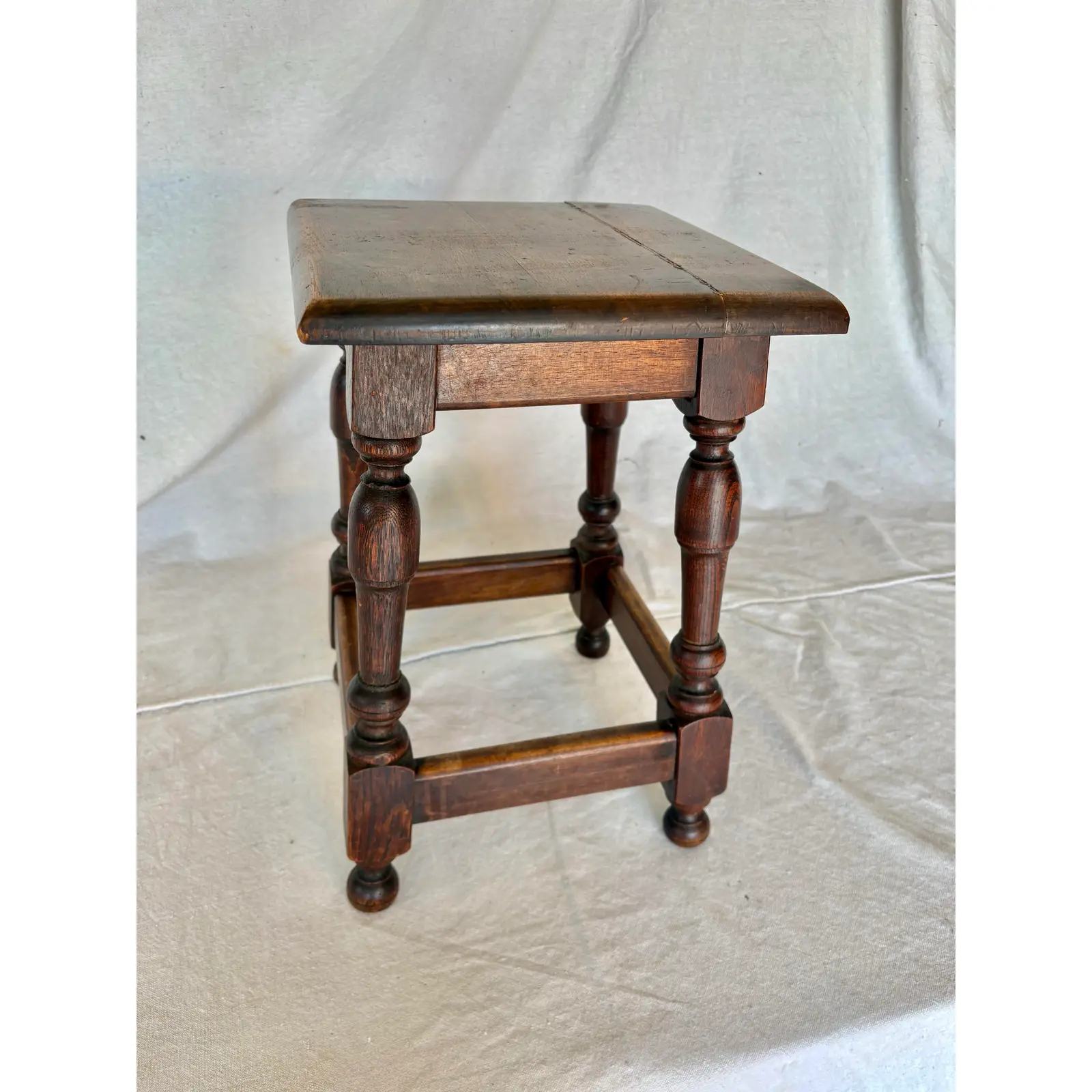 Early 20th Century French Walnut Stool - Image 11