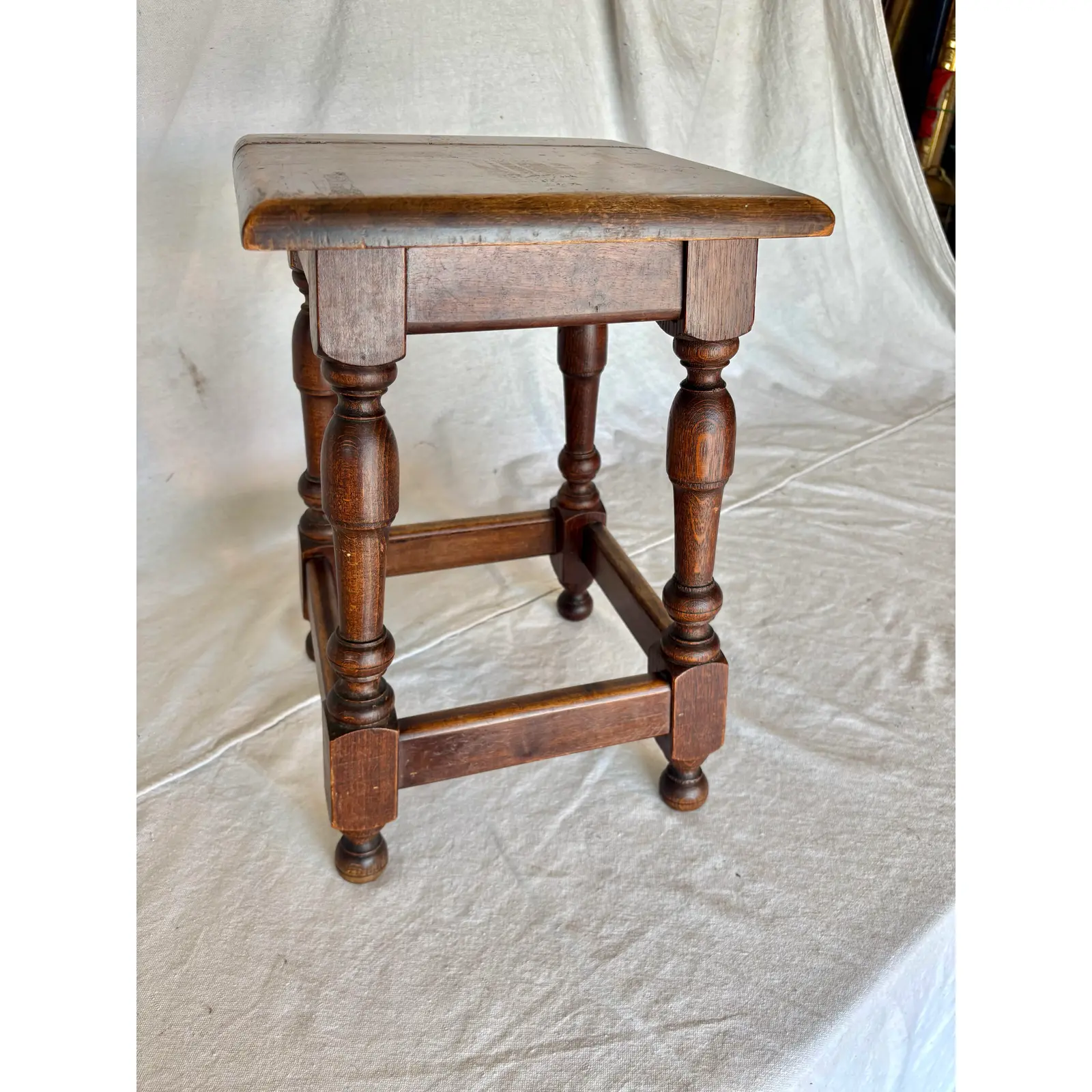 Early 20th Century French Walnut Stool - Image 13