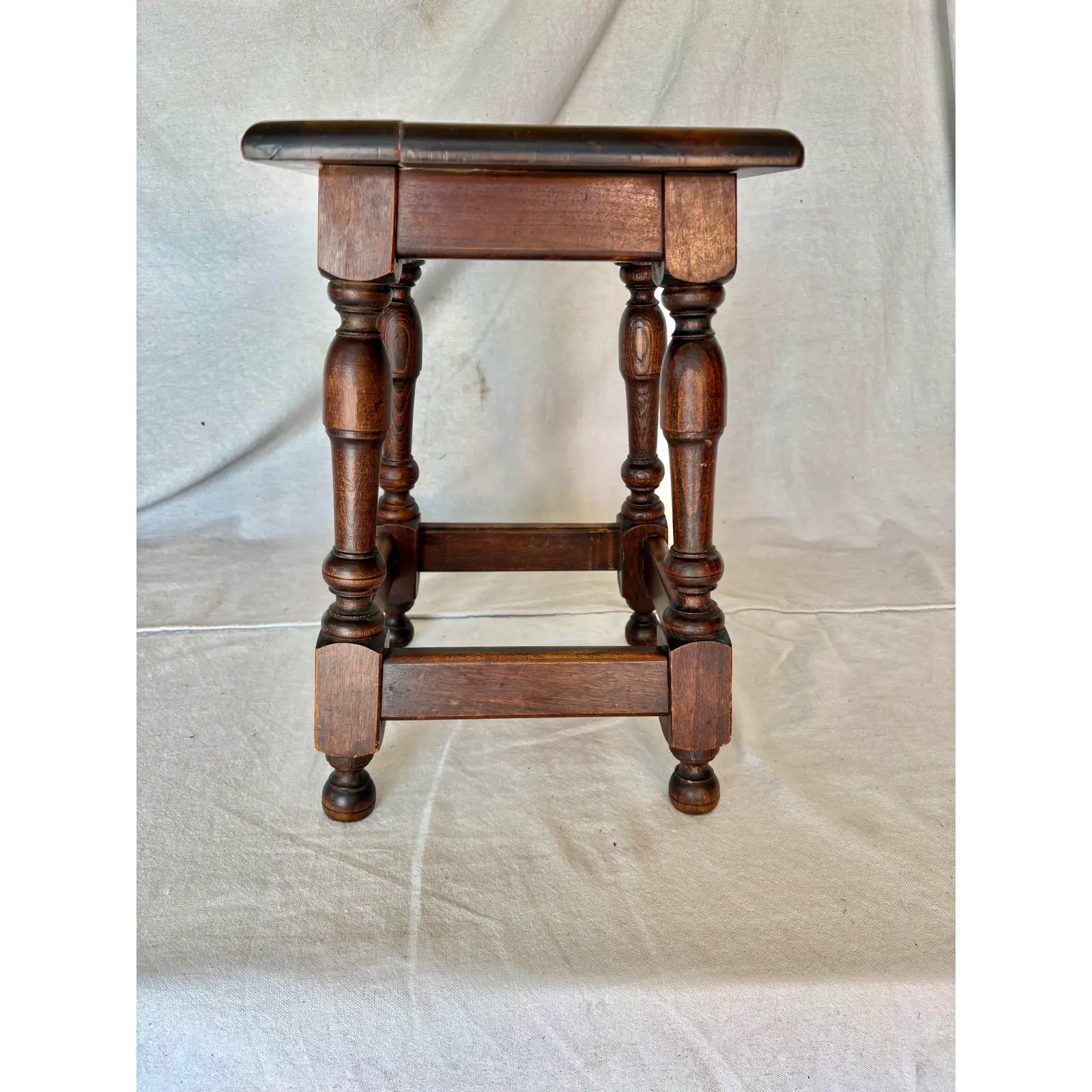 Early 20th Century French Walnut Stool - Image 3