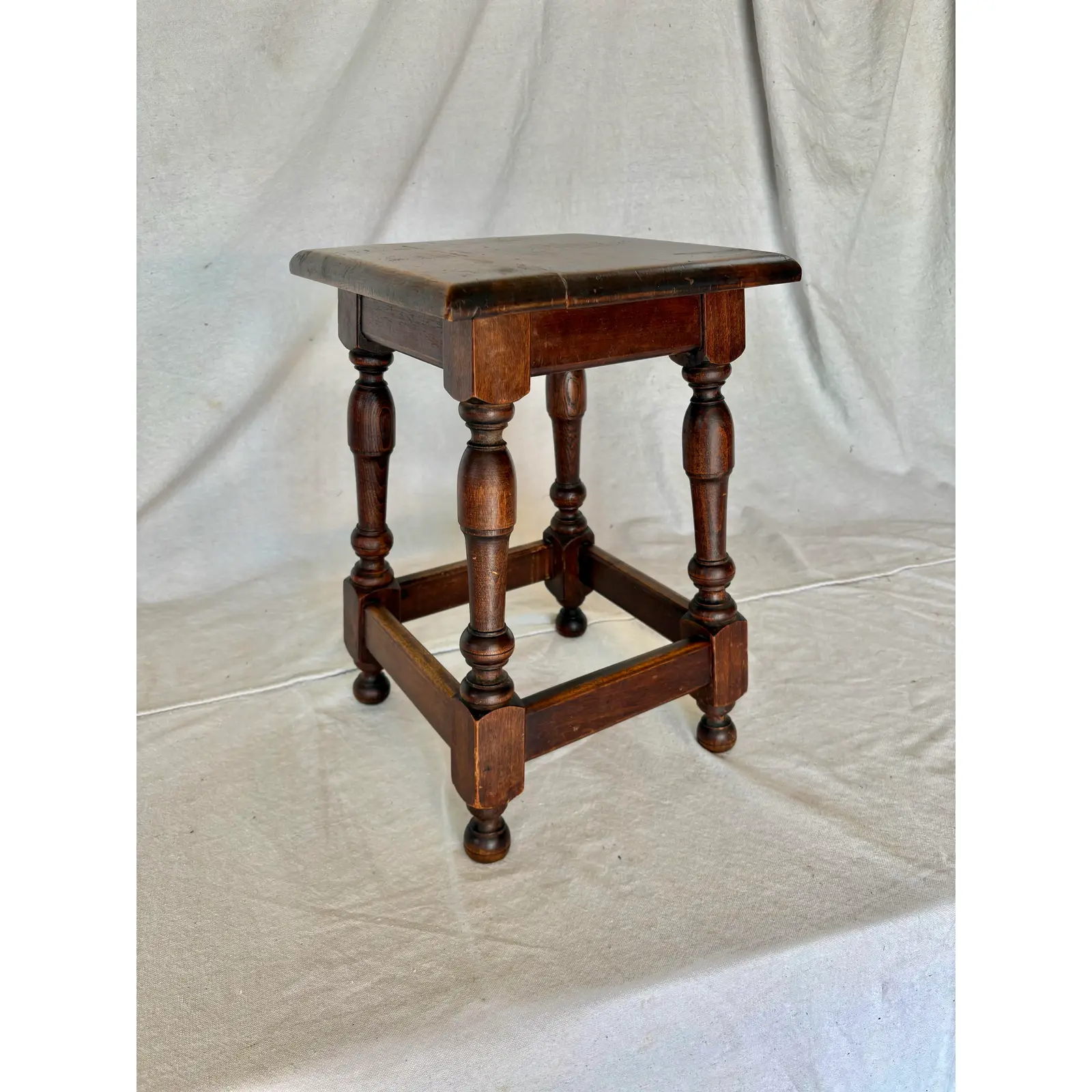 Early 20th Century French Walnut Stool - Image 6