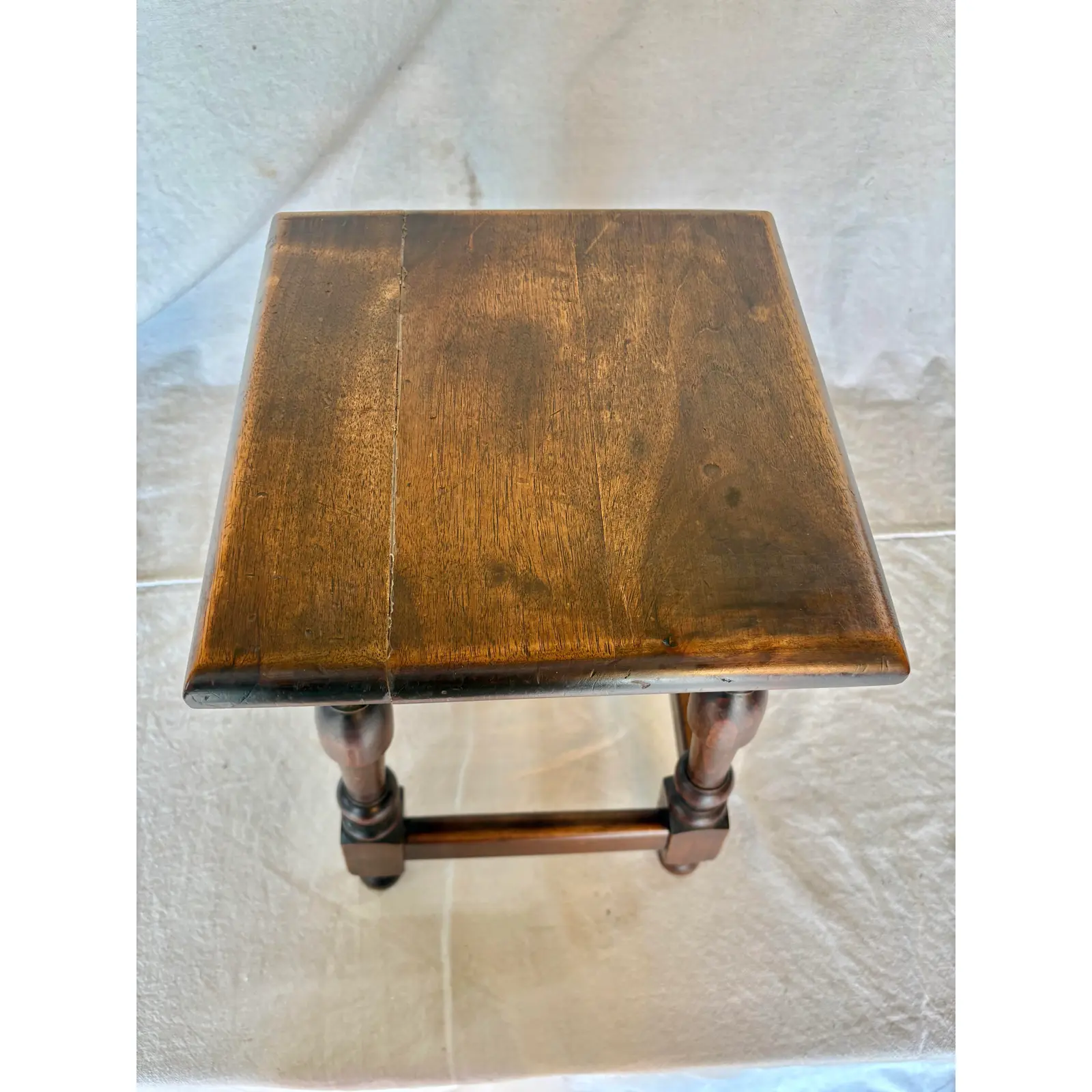 Early 20th Century French Walnut Stool - Image 8