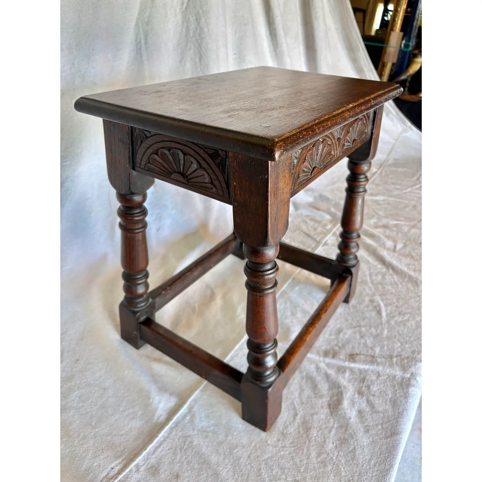 18th Century English Oak Joint Stool - Image 4