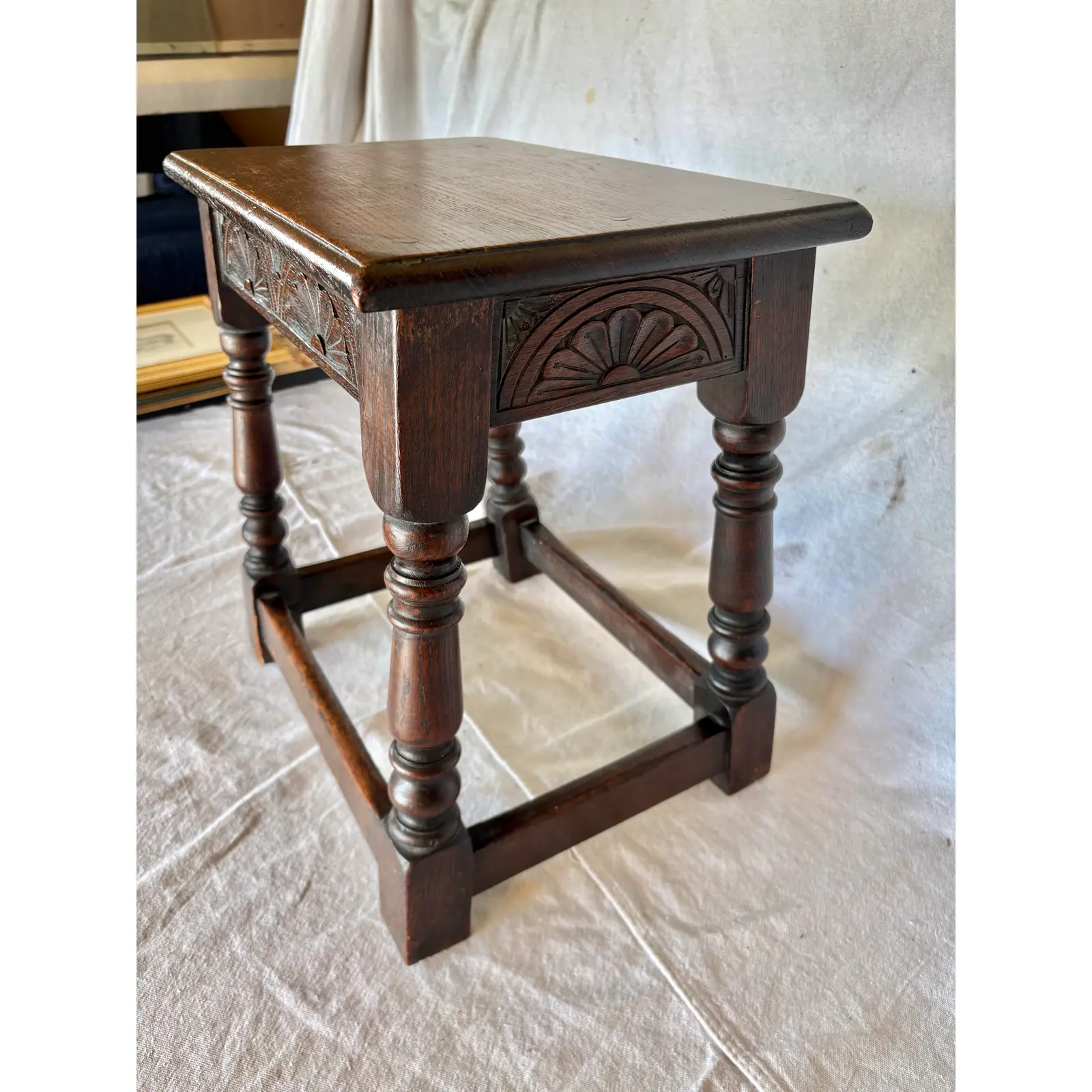 18th Century English Oak Joint Stool - Image 5