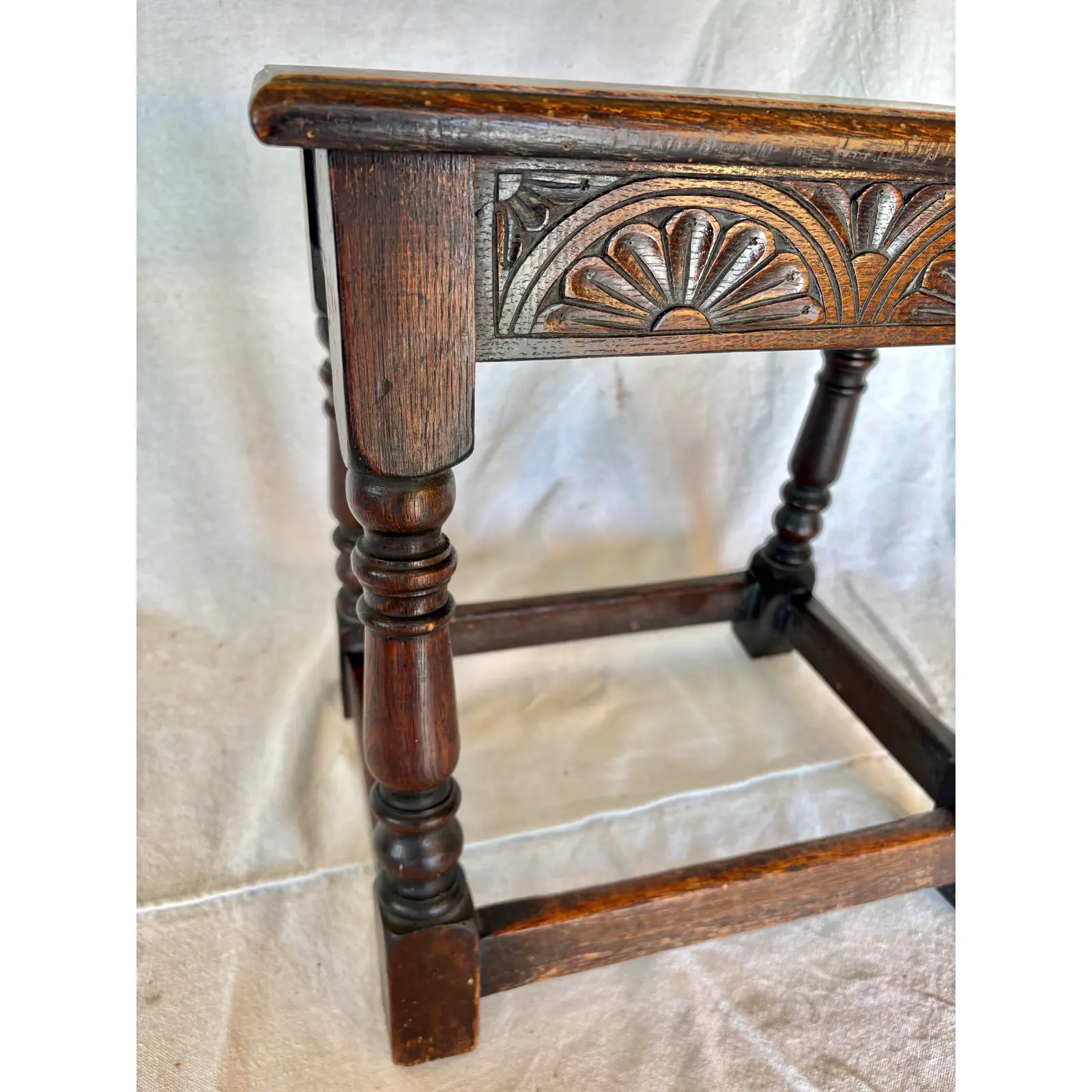18th Century English Oak Joint Stool - Image 6