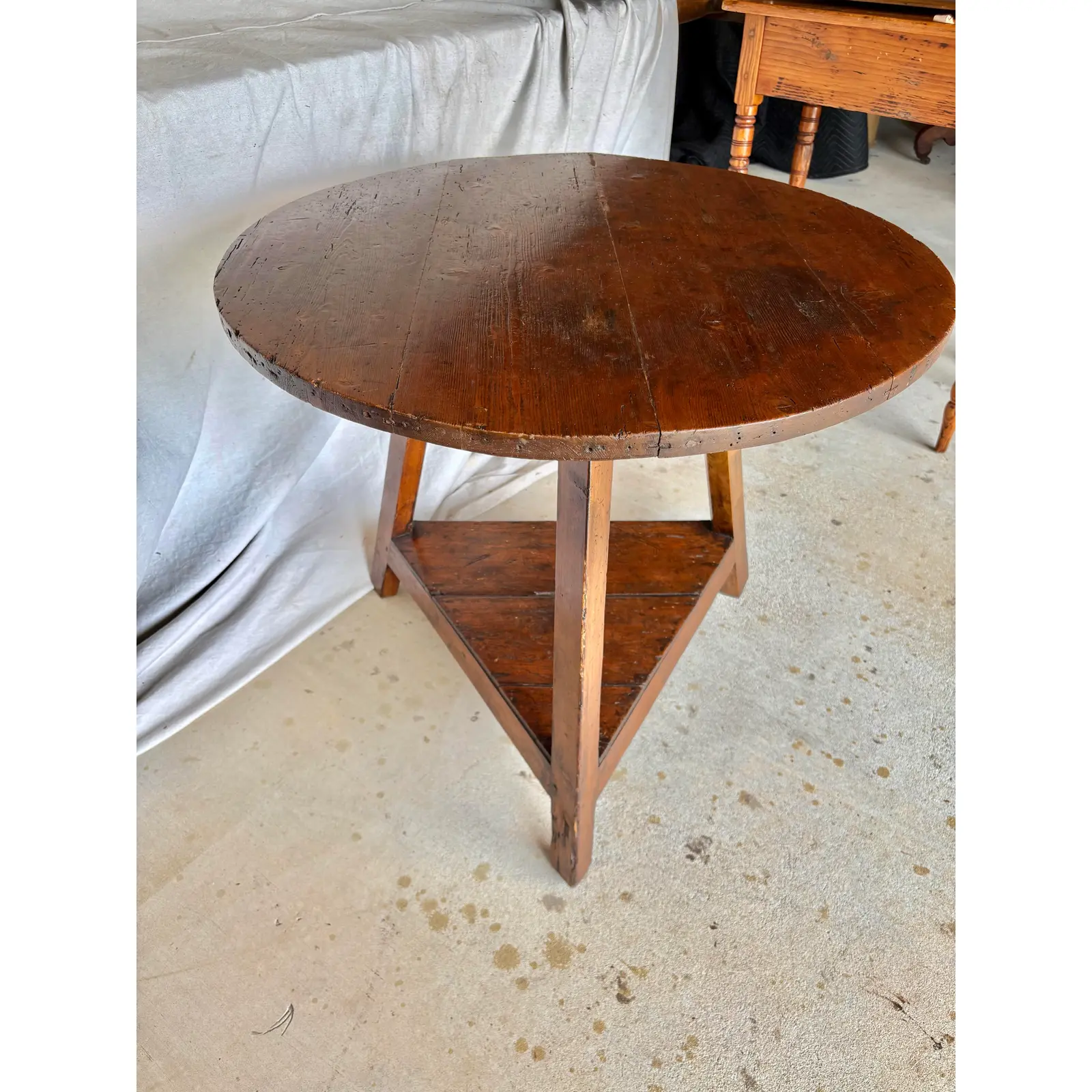 19th Century English Pine Cricket Table - Image 3