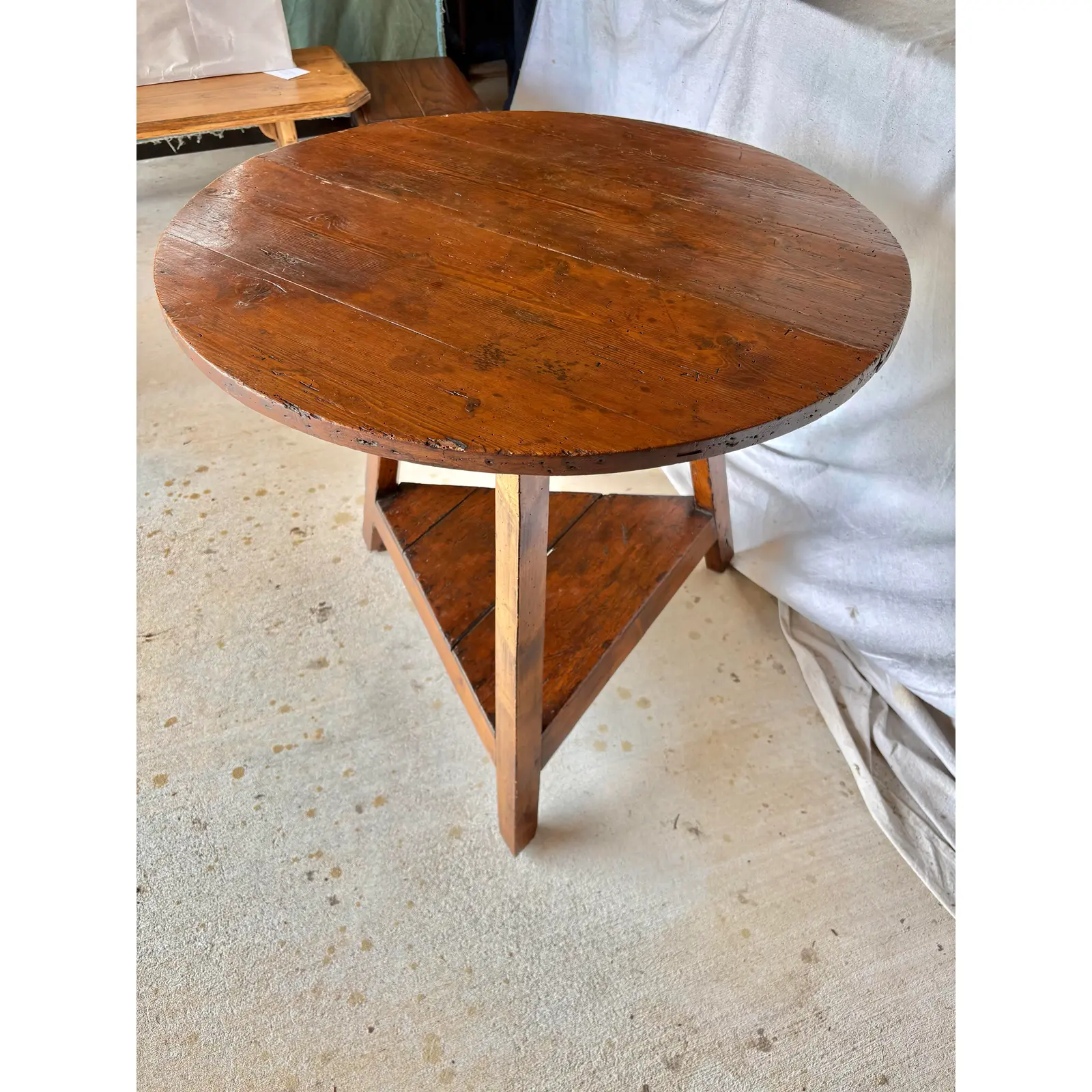 19th Century English Pine Cricket Table - Image 4