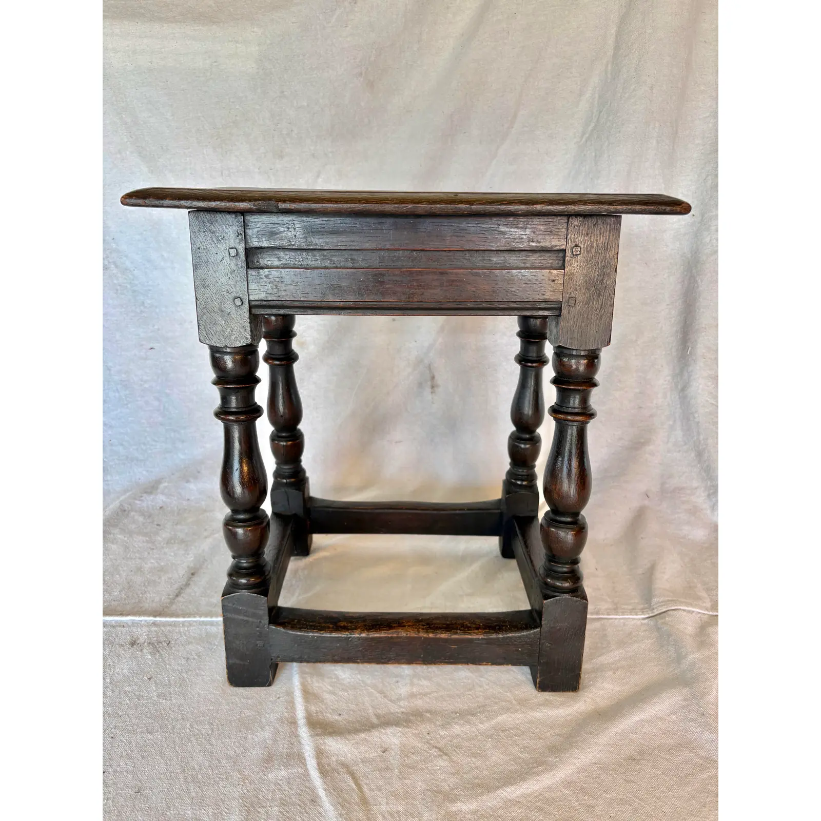 18th Century English Oak Joint Stool - Image 3