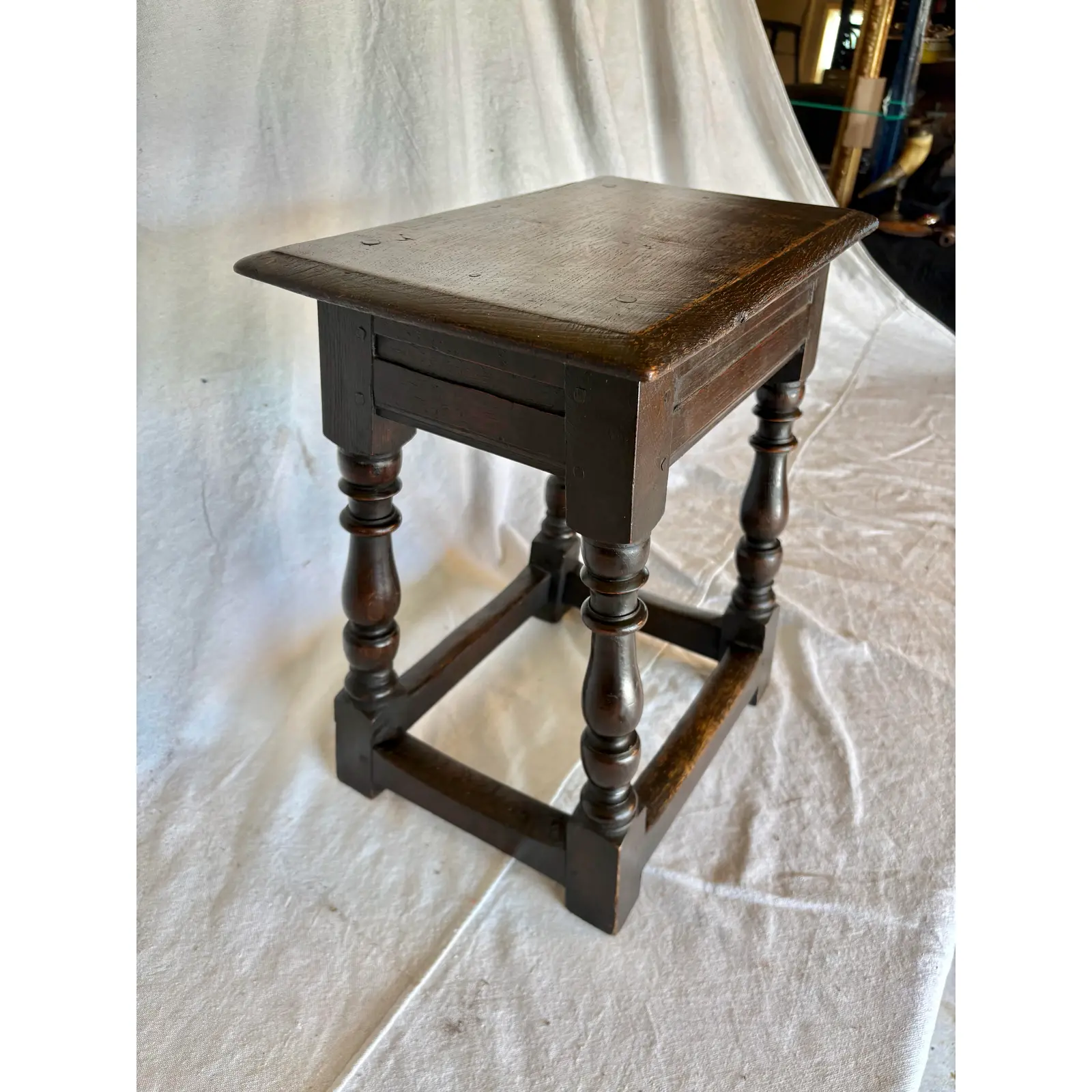18th Century English Oak Joint Stool - Image 4