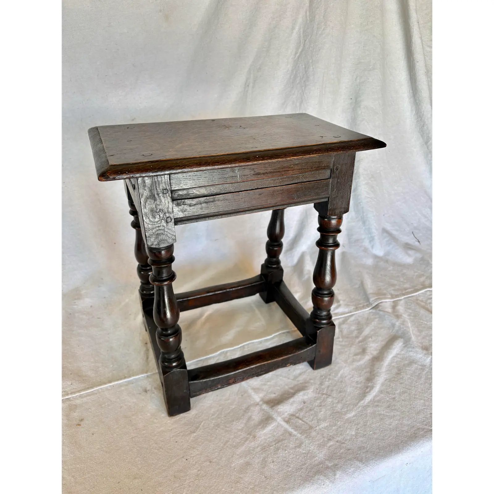18th Century English Oak Joint Stool - Image 6