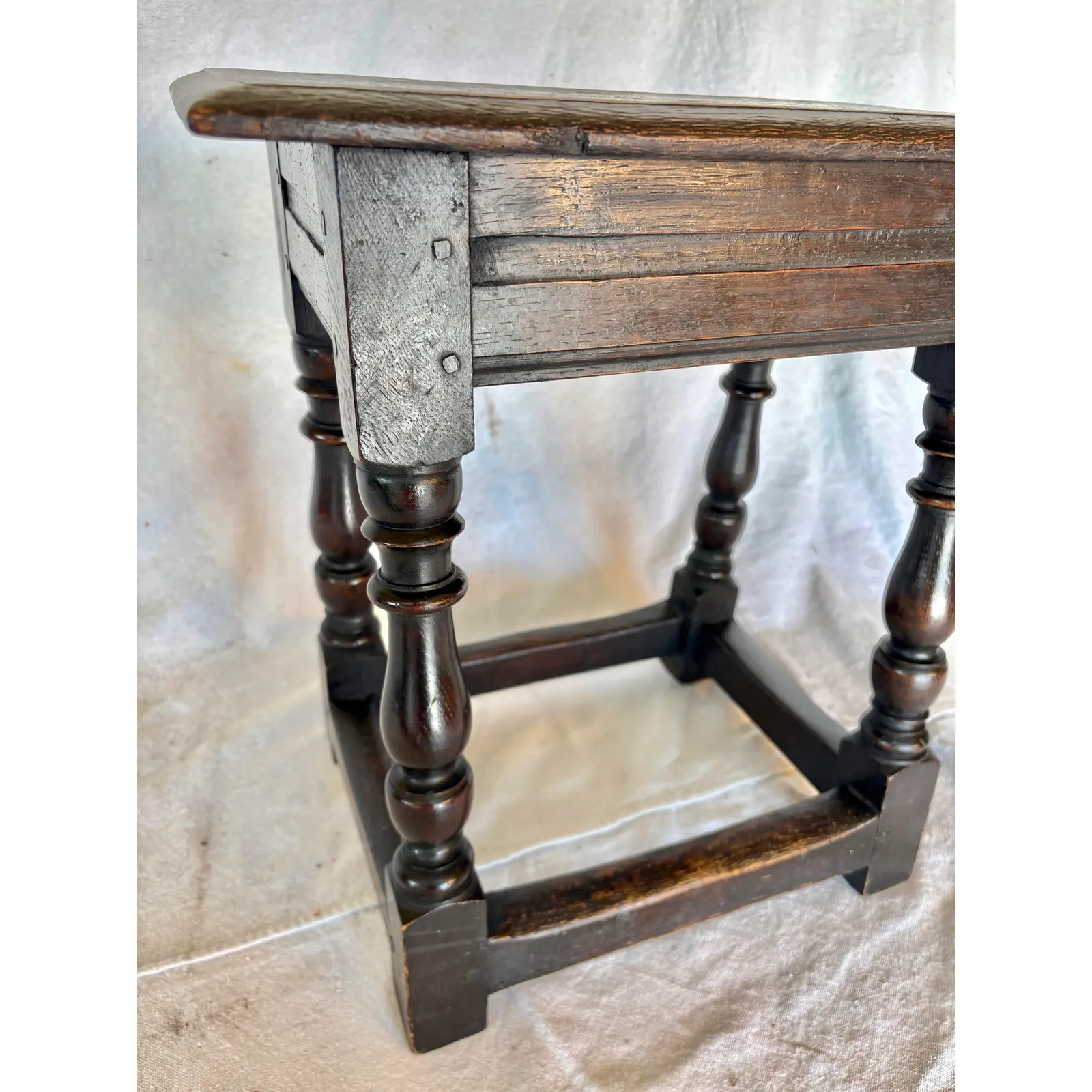 18th Century English Oak Joint Stool - Image 7