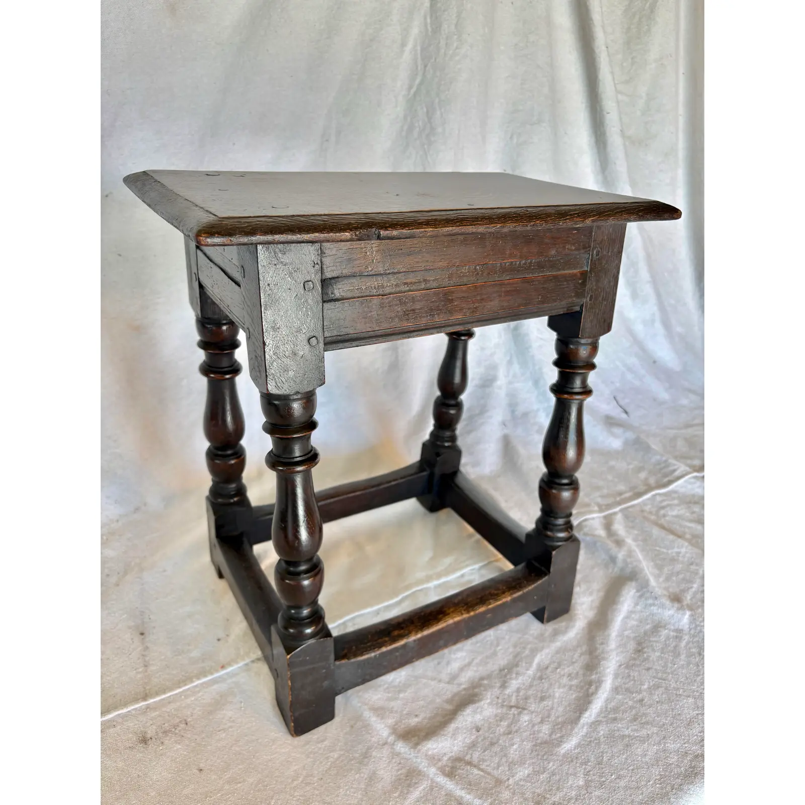18th Century English Oak Joint Stool - Image 8