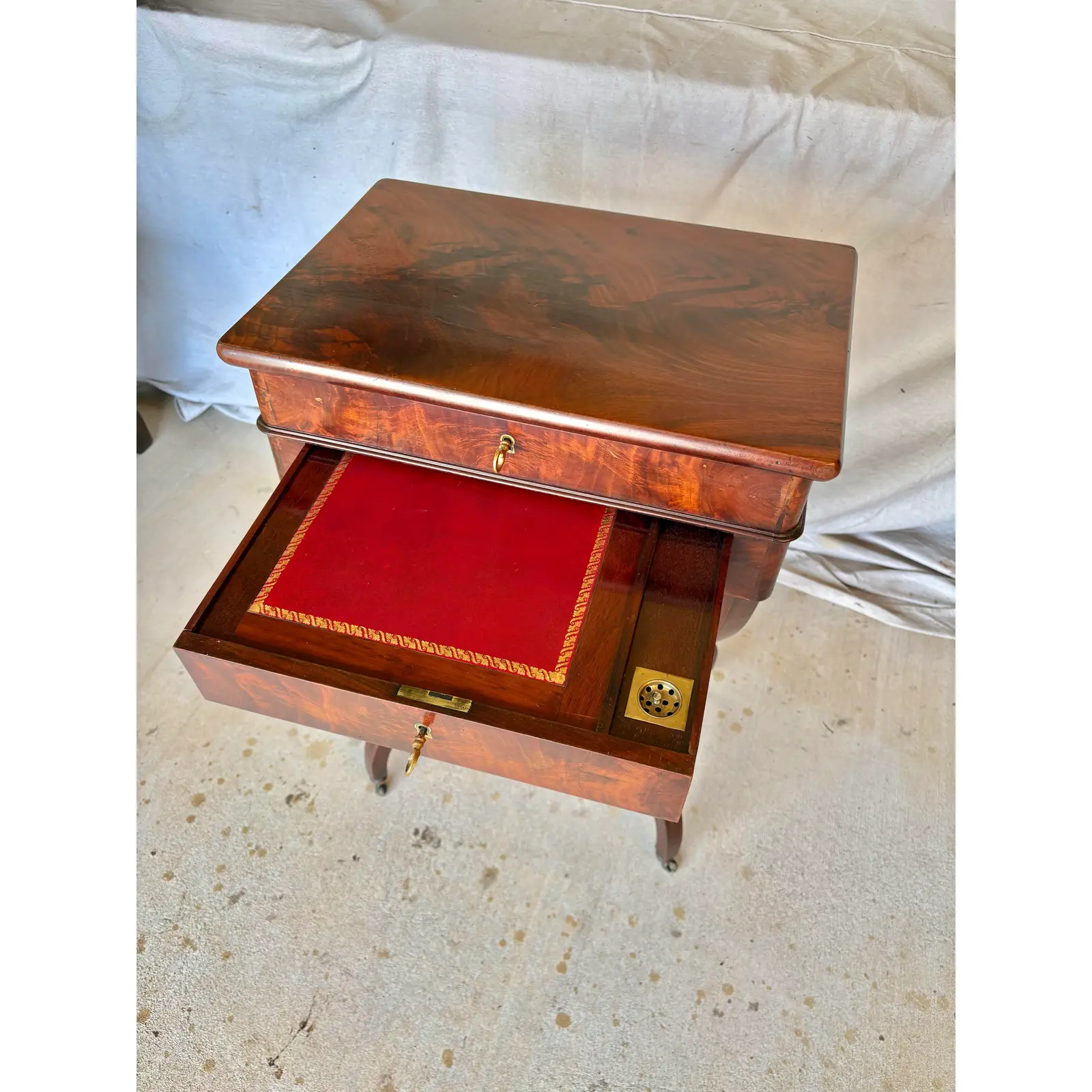 19th Century French Walnut Writing Work Table - Image 5