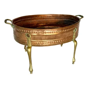 Early 20th Century French Copper and Brass Jardiniere