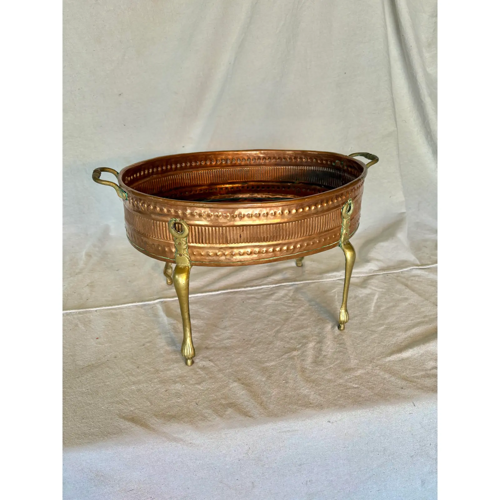 Early 20th Century French Copper and Brass Jardiniere - Image 2