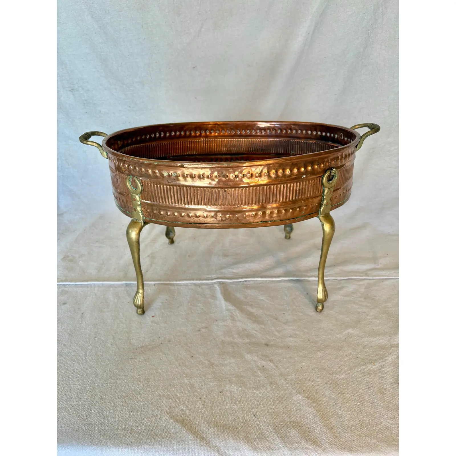 Early 20th Century French Copper and Brass Jardiniere - Image 11