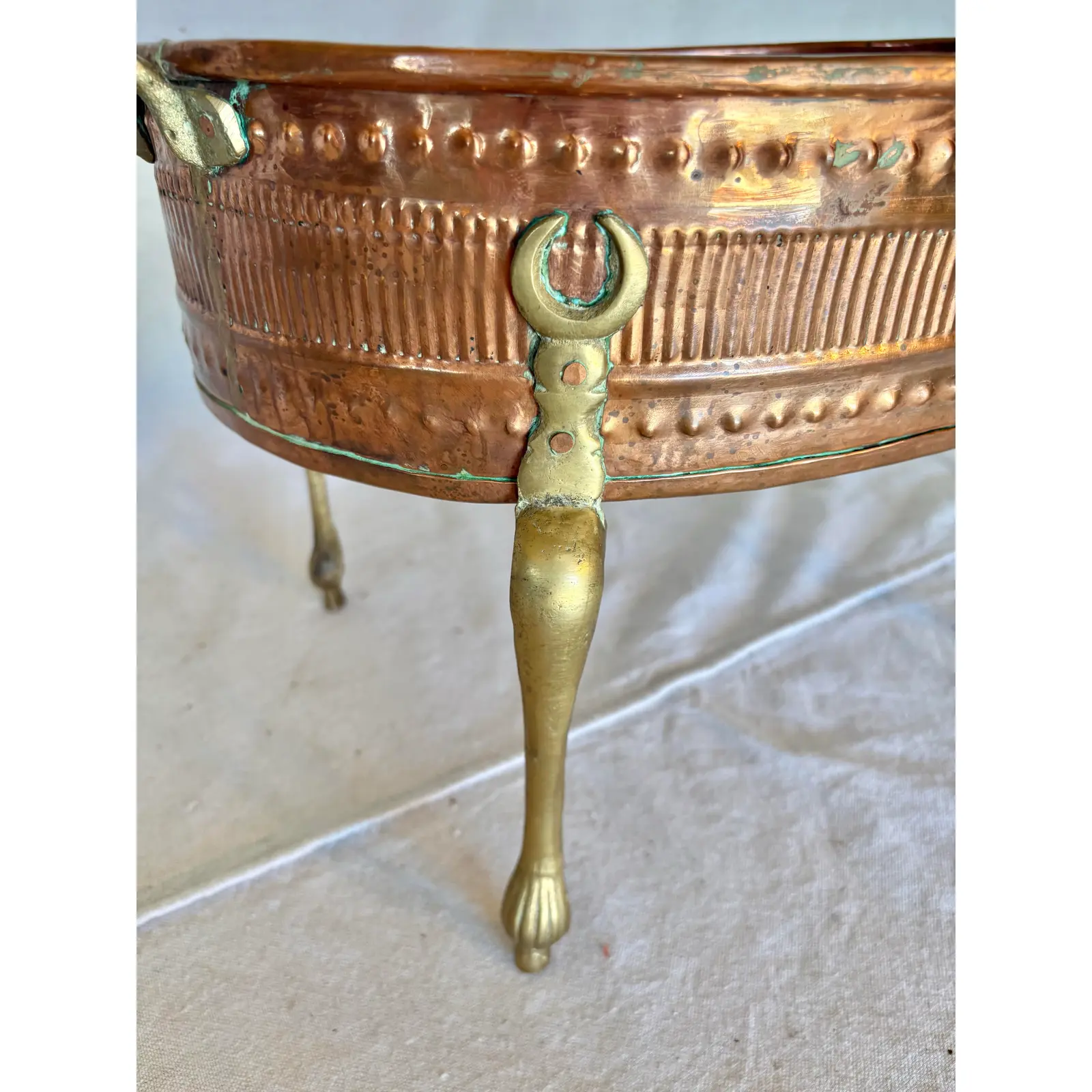 Early 20th Century French Copper and Brass Jardiniere - Image 12