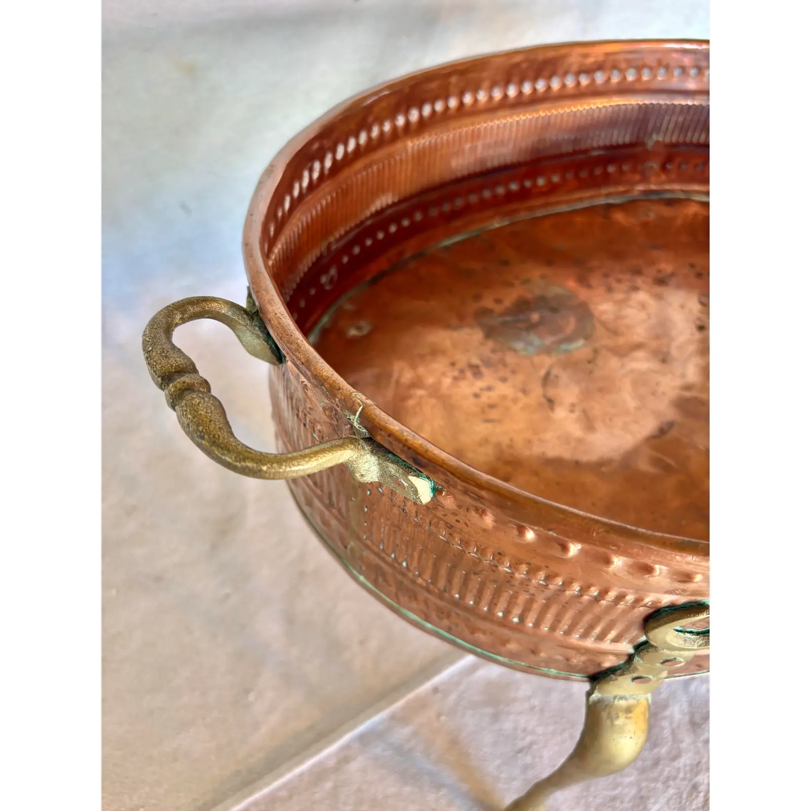 Early 20th Century French Copper and Brass Jardiniere - Image 13
